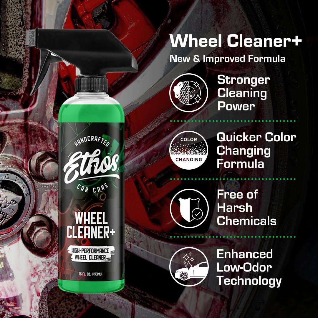 Ethos Wheel Cleaner - Car Wheel Cleaner Spray - Rim Cleaner Spray Brake Dust, Iron Remover - Color Change Technology - Professional Strength Formula (Gallon)
