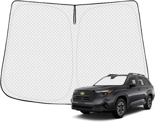 Windshield Sun Shade for 2025 2026 Subaru Forester Accessories Thicken 6-Layer Front Window Sunshade Cover Sun Visor Protector Foldable Block UV Rays Keep Vehicle Cool