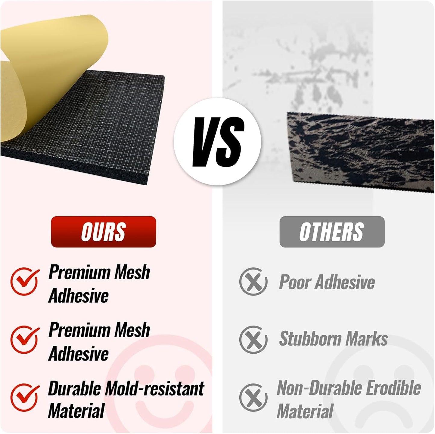 ROBLOCK 4 PCS Garage Wall Protector 17.5x4 inch, Self Adhesive Garage Wall Protector for Car Doors, Durable Foam Padding Wall Guard, Waterproof Car Door Protector, Easy Setup Wall Bumper Guards