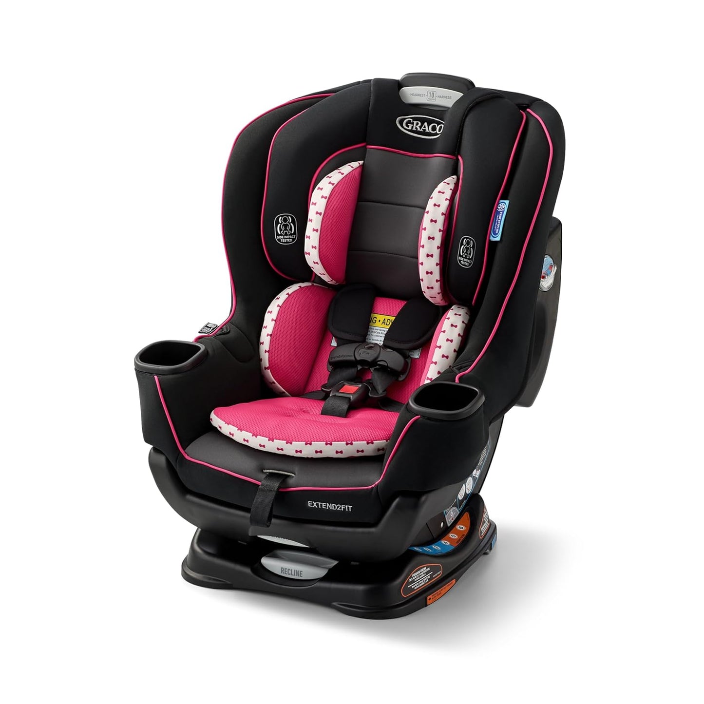 Graco Extend2Fit Convertible Baby Car Seat, Rear and Forward Facing, Adjustable Extension Panel for Extra Legroom, Kenzie