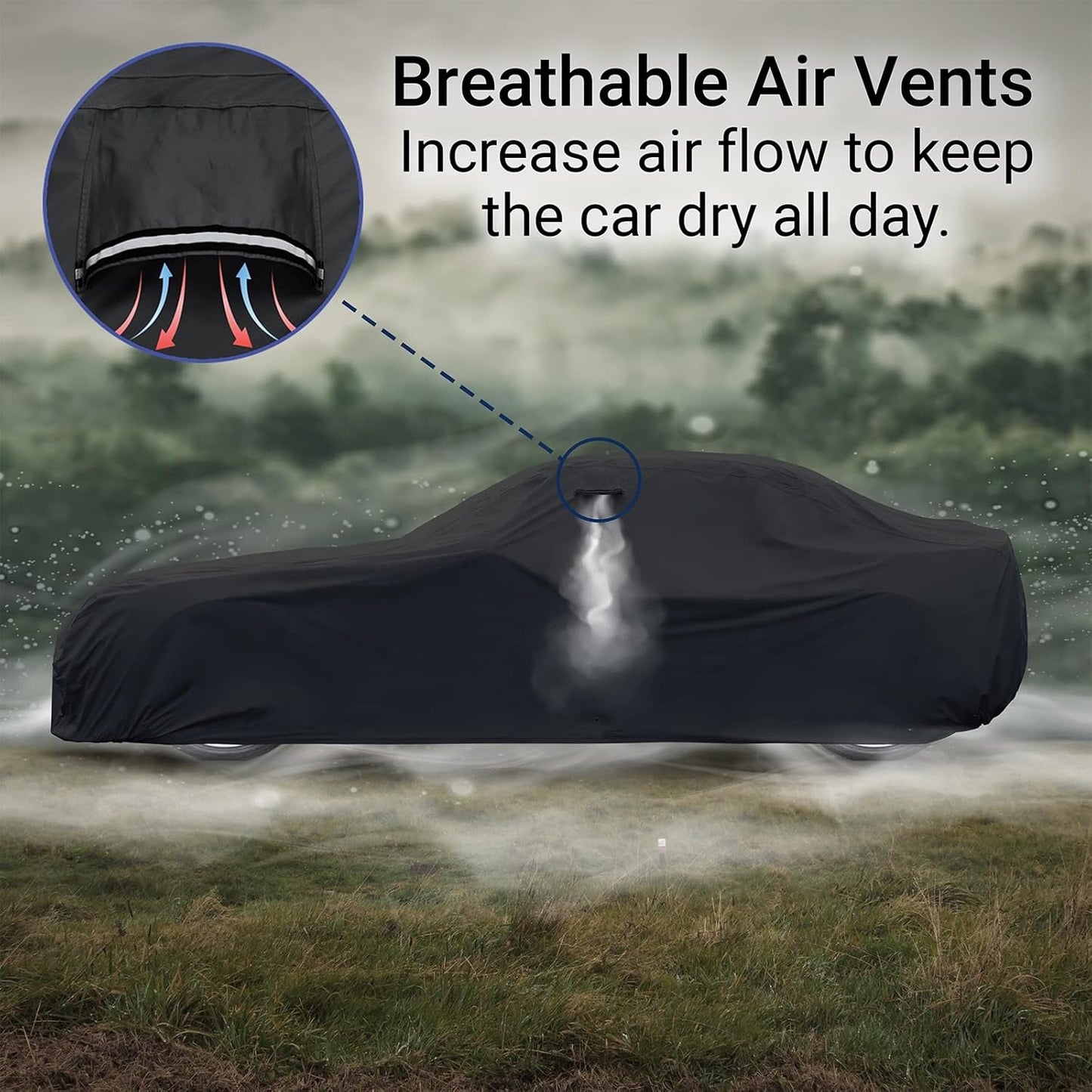 iCarCover Custom Car Cover for 1974-1981 Chevy Camaro Z28, Type LT Waterproof All Weather Rain Snow UV Sun Protector Full Exterior Indoor Outdoor Car Cover (Stripe - Black/Gray)