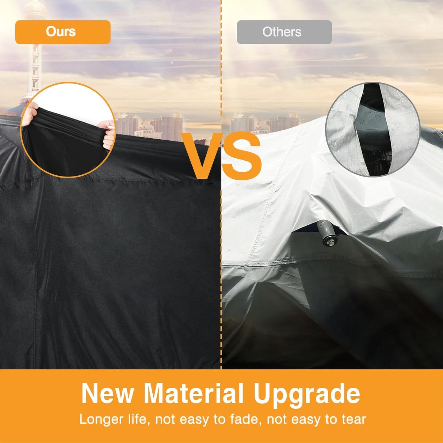 NEVERLAND ATV Cover 210D Oxford Cloth, Waterproof Outdoor Heavy Duty 4 Wheeler Cover Quad Cover, Compatible with Polaris Sportsman Yamaha Honda Kawasaki Suzuki (83" L x 47" W x 46" H)