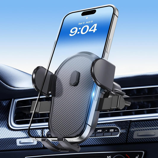 Car Vent Phone Mount, Universal Cell Phone Holder for Car [Upgraded Vent Clip Never Fall Off] Hands Free Air Vent Phone Holders for Your Car,Phone Stand for iPhone and Other Smartphones