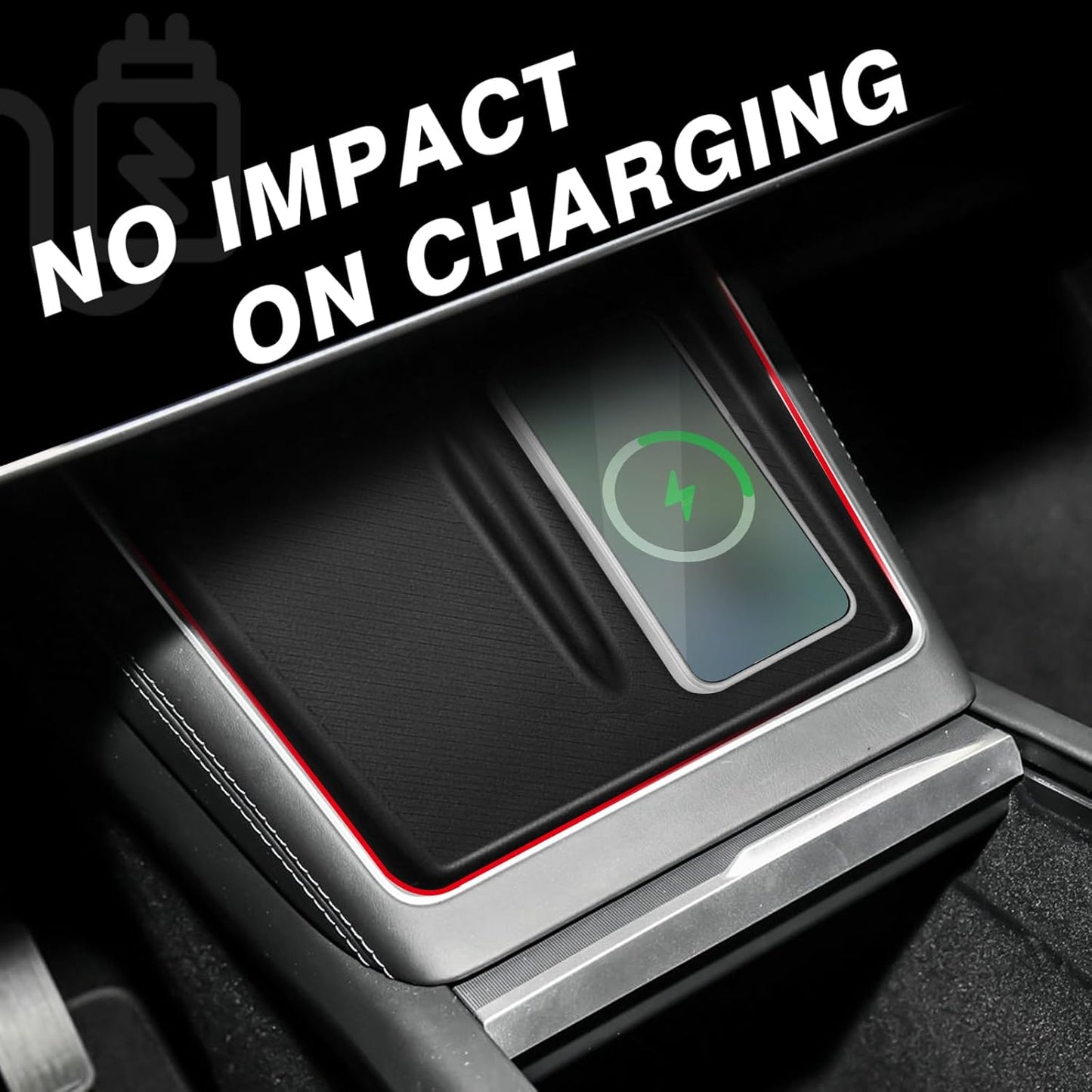 Muslogy Compatible with 2026+ Model Y Juniper Refresh Accessories Armrest Cover Protection TPE (White) & Silicone Mat OEM Style 2PCS Set Non-Slip Waterproof