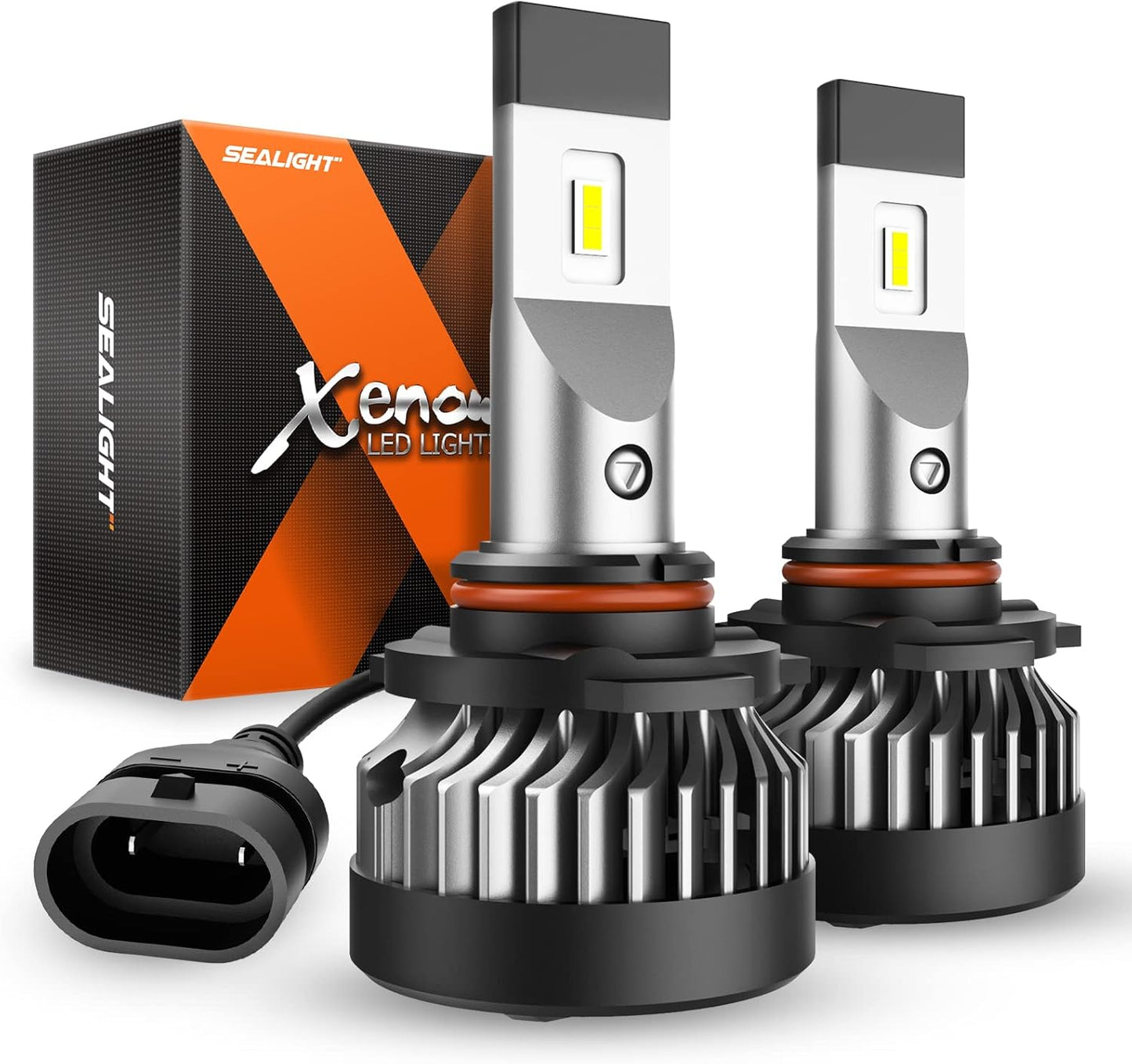 SEALIGHT H10 9145 LED Fog Light Bulbs or DRL, 600% Brightness 6500K Cool White, Built in 20000RPM Turbo Fan 9140 H10 9145 LED Fog Lights, Superior Heat Dissipation, Pack of 2