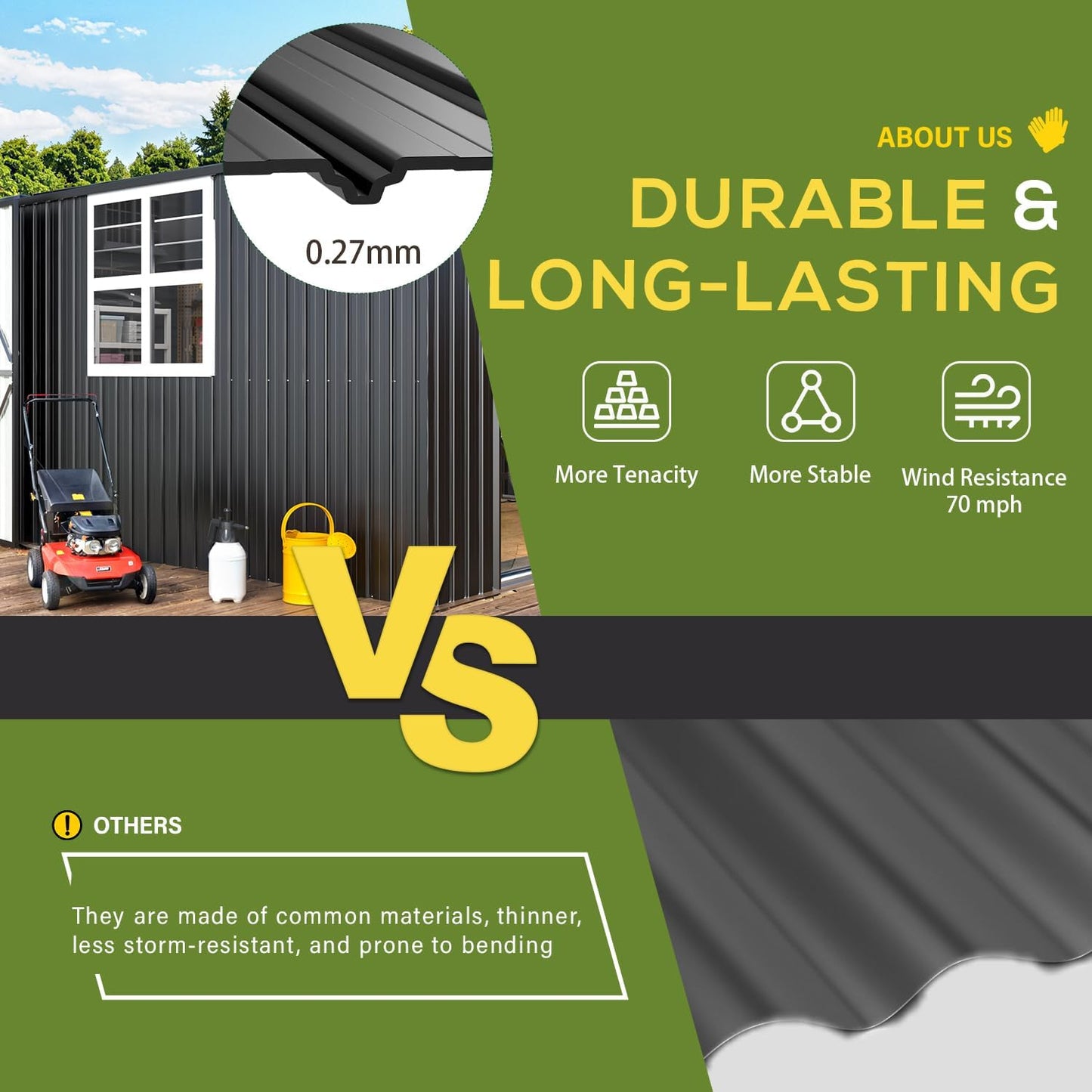 AECOJOY 16' x 12' Outdoor Storage Shed, Large Metal Sheds & Outdoor Storage Clearance 12x16 with Windows, Steel Backyard Shed, Utility Tool Storage for Garden, Patio, Outside use in Dark Grey