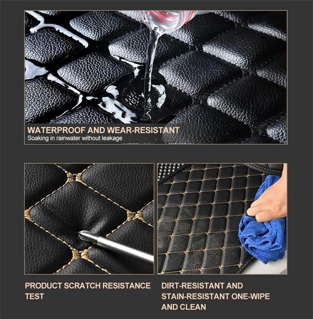 Customized Personalized Car Mats - All Weather Men's and Women's Floor mats Suitable for 99% of vehiclesPads Protection Non-Slip Leather Floor Liners (Black)
