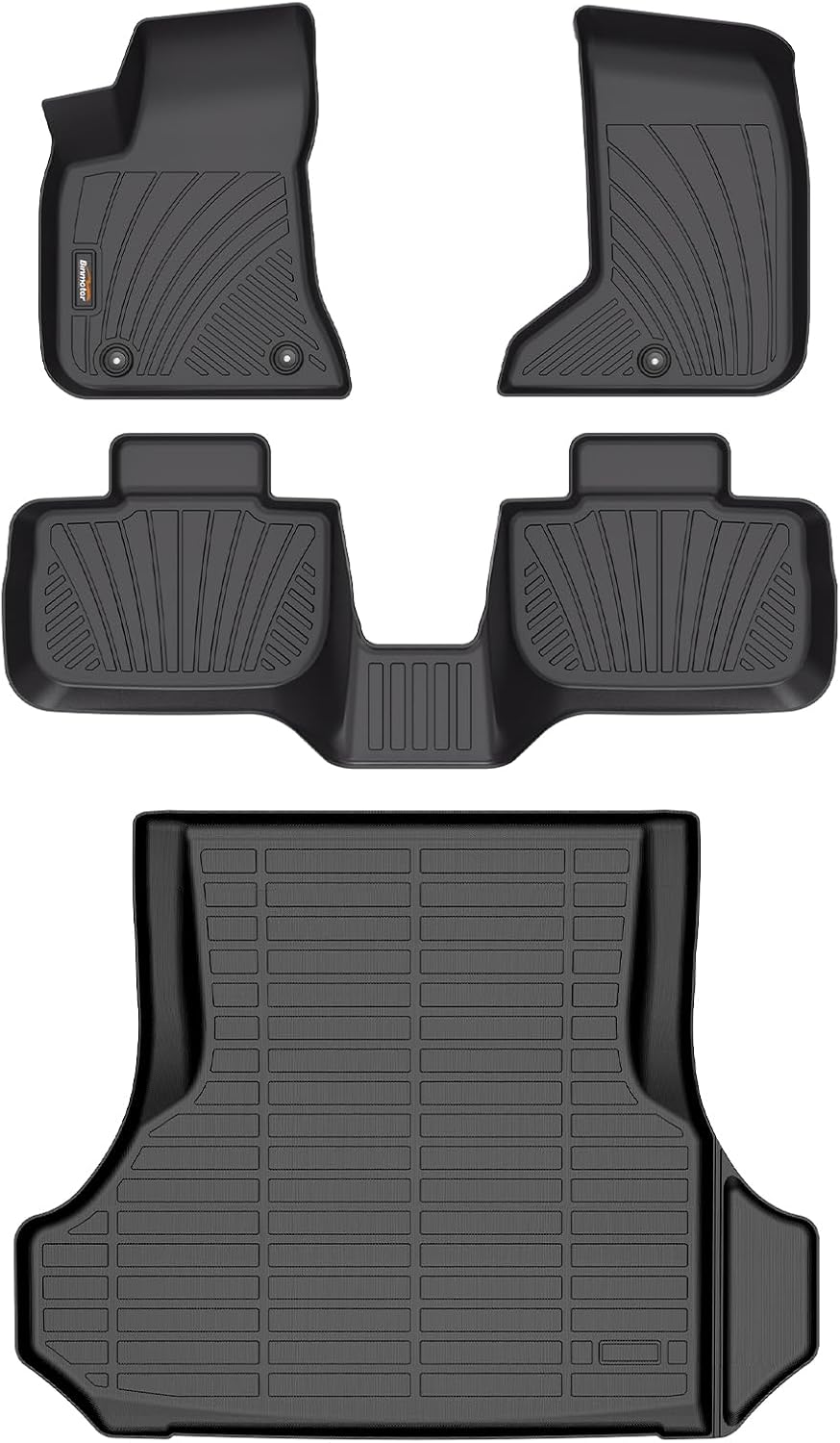 Binmotor-All Weather Floor Mats & Cargo Liner for Dodge Charger AWD 2011-2023/2011-2023 Chrysler 300 AWD, Heavy Duty Floor Liners, Charger Car Trunk Cargo Mat, Trunk Liner 3D Car Mats