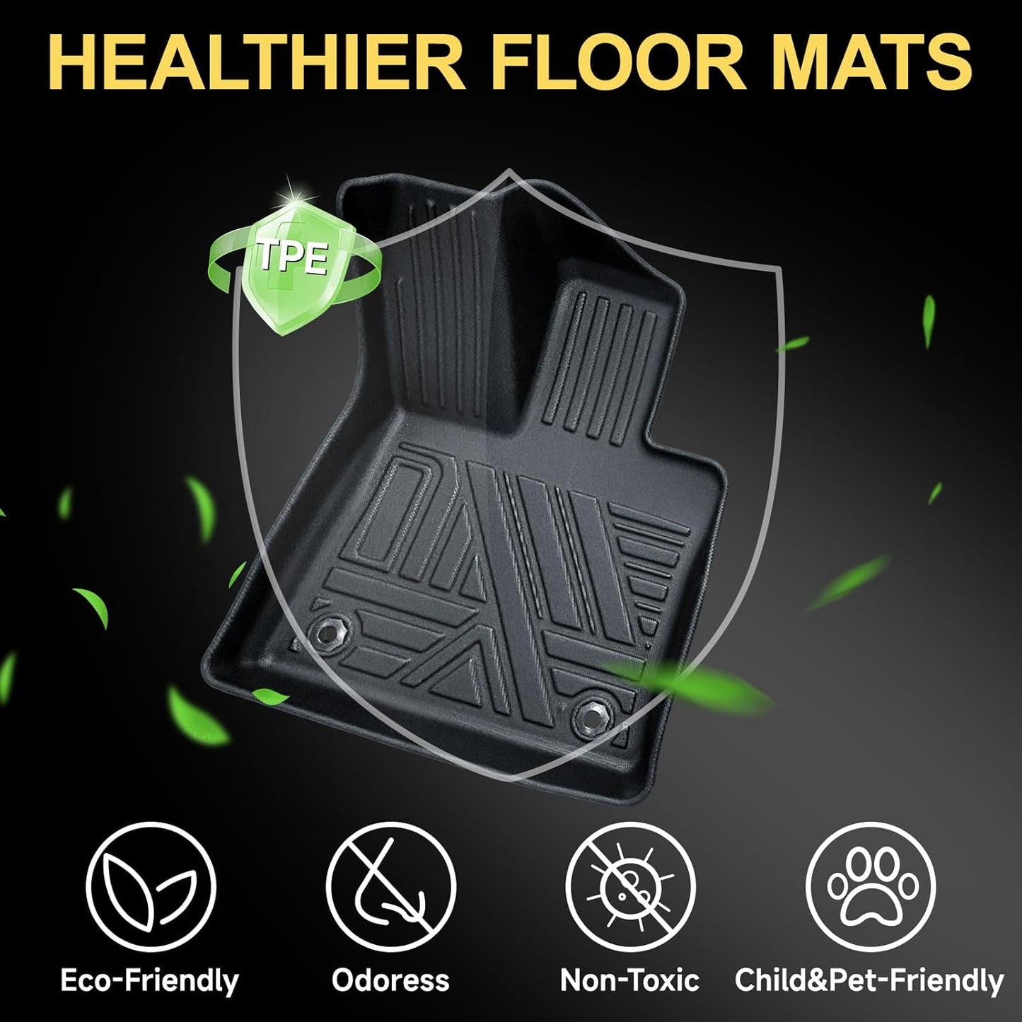 Full Set Floor Mats Custom Fit for 2019-2025 Toyota Rav4 (Include Hybrid) All Weather Floor Mats 2025,Front and Rear Row Mats Liners Trunk Bed mat,Toyota Rav4 Accessories 2025(4 PCS)