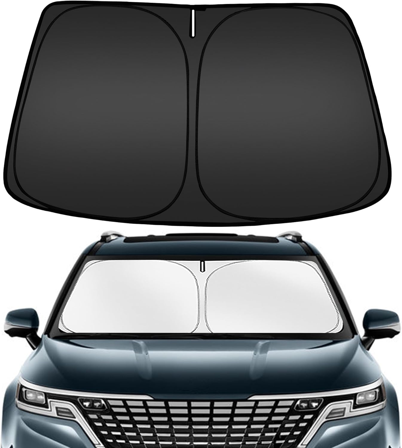 ARISMOTOR Windshield Sun Shade for Kia Carnival 2022-2025 2026, Custom Fit Foldable Front Window Sunshade Sun Visor Protector, Block UV Rays Keep Your Car Cooler