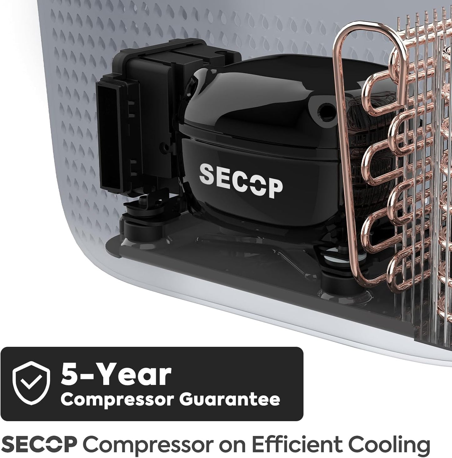 ICECO GO20 Dual Zone 12V Refrigerator, Portable Fridge Freezer with SECOP Compressor, DC 12/24V, AC 100-240V, 0℉ to 50℉, Electric Cooler for Truck, RV, SUV, Outdoor, Driving, 21 Quart, Gray