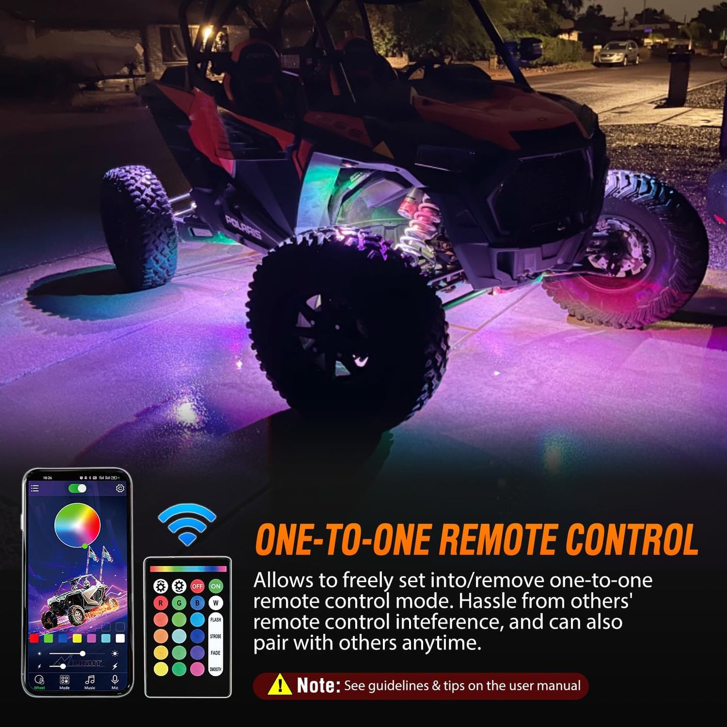Nilight RGB LED Rock Lights Kit 12 Pods Underglow Multicolor Neon Pod with Remote & Bluetooth App Control DIY Flashing Music Mode Wheel Well Light for Truck ATV UTV RZR SUV