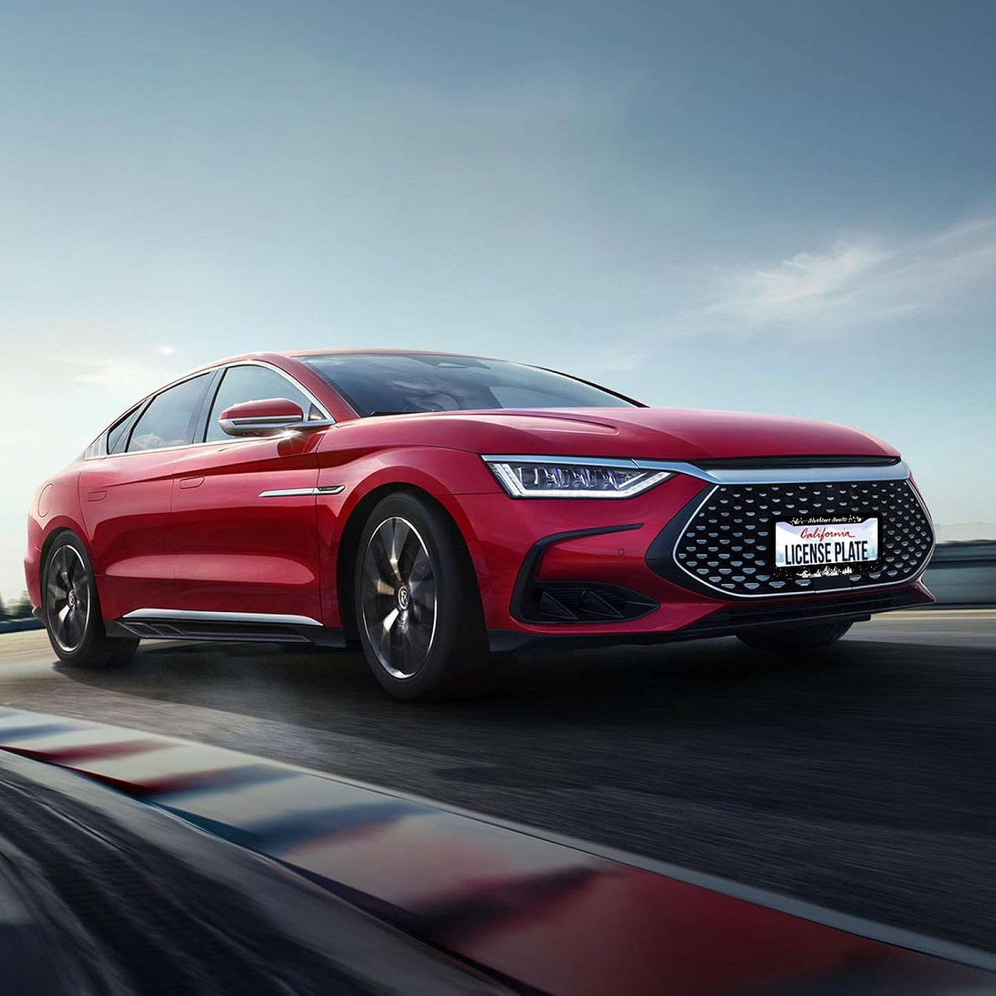 Advebture Awaits License Plate Frame Mountain Waves Forest License Plate Stainless Steel Rust-Proof Metal Funny License Plate Holder Car Accessory With Screws Car Decoration 12.3" x 6.3" For Men Women