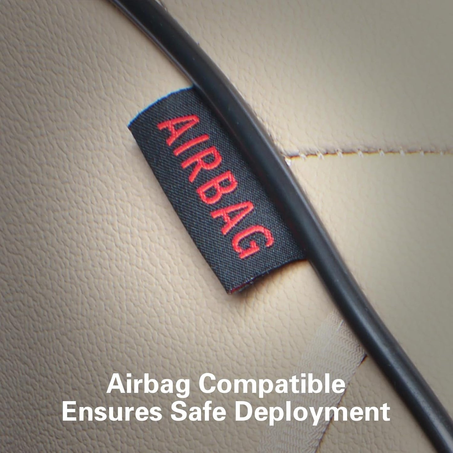 EKR Accord Seat Covers for Cars Honda Accord LX 2018 2019 2020 2021 2022(Rear Row W/Solid Backrest),Leather Seat Covers,Automotive Seat Covers,Car Seat Protector,Leather(Beige)