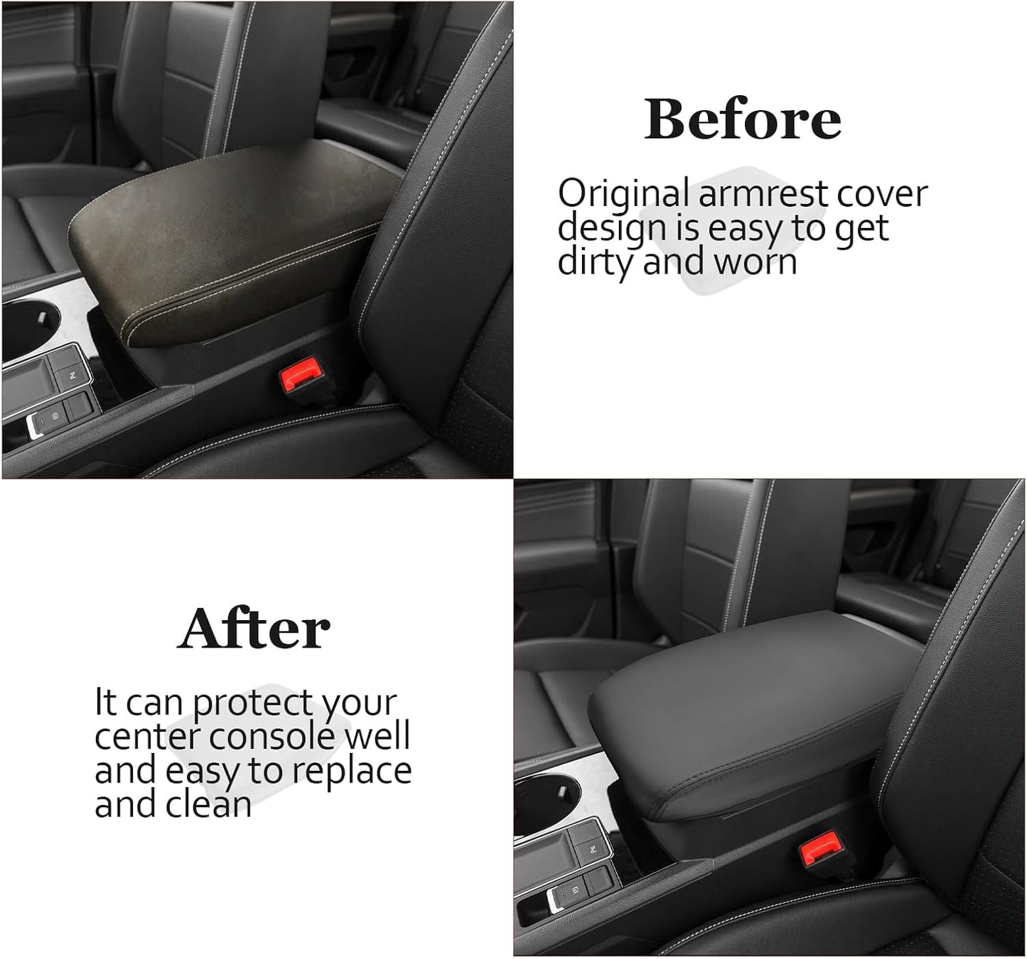 SKTU for 2024 2025 2026 Volkswagen Atlas Center Console Cover 2024 2025 2026 VW Atlas Armrest Cover Atlas SE/SEL Center Console Pad Volkswagen Atlas 2024 2025 2026 Accessories Center Console Cushion