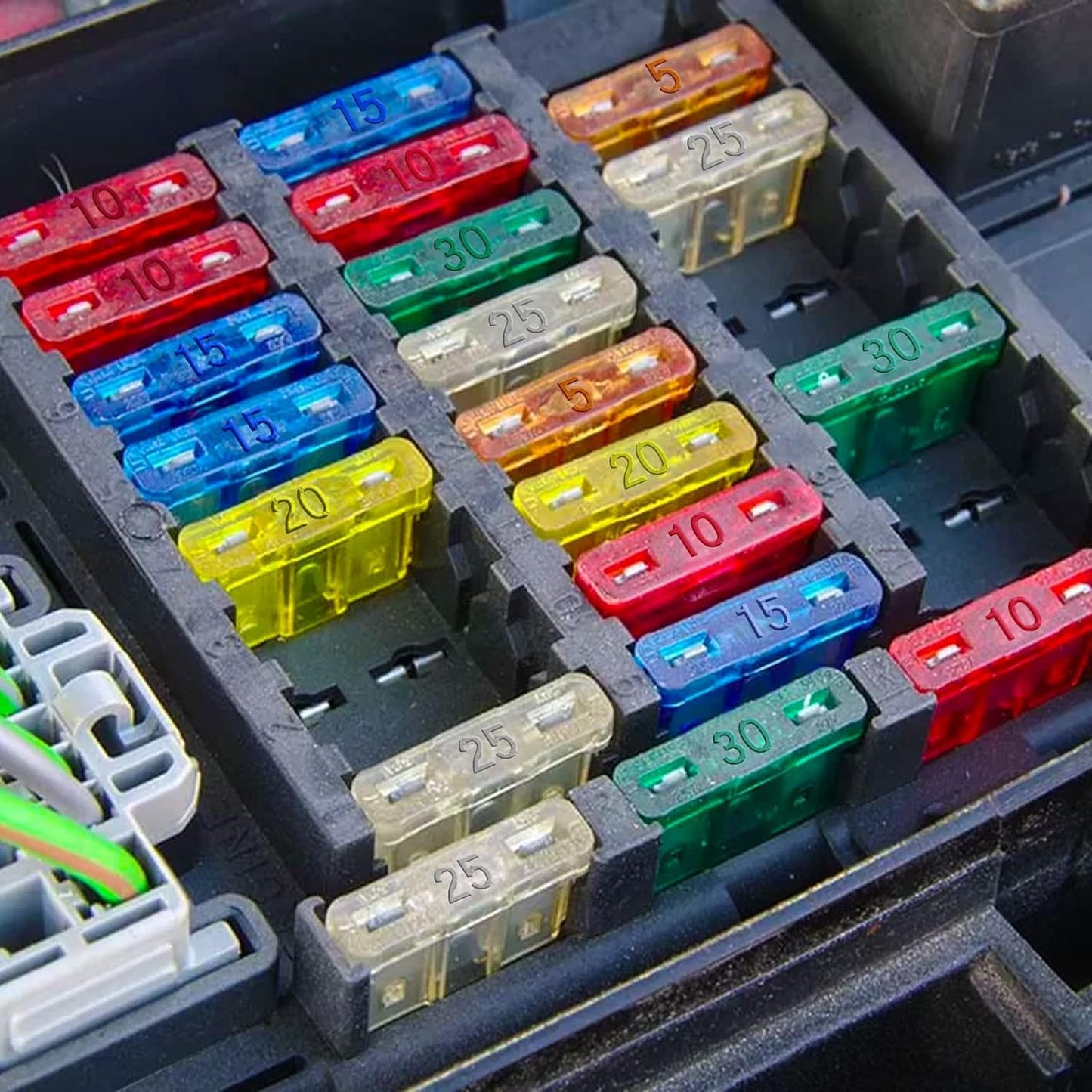 (80Pcs) 30 Amp Standard Fuse, 30A Car Blade Fuses for Car/RV/Truck/SUV/Motorcycle/Boat