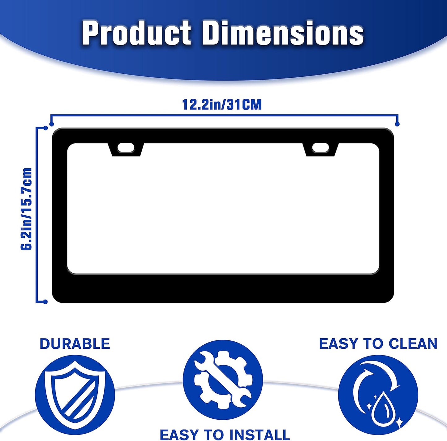 Red Moon Butterfly License Plate Frame Night Forest License Plate Holders Funny Stainless Steel Auto Accessory Bracket 2 Hole with Screws Universal Us Car License Plate Frames 6x12 Inch for Women Men