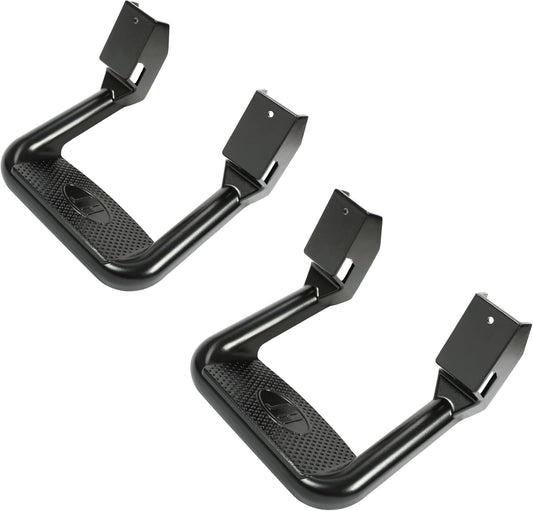 ECOTRIC Universal Side Steps-300LB Load, Electrophoresis Black Aluminum Step Rails for Trucks, Compatible with Chevy, Ford, Toyota, GMC, Dodge, Jeep & More