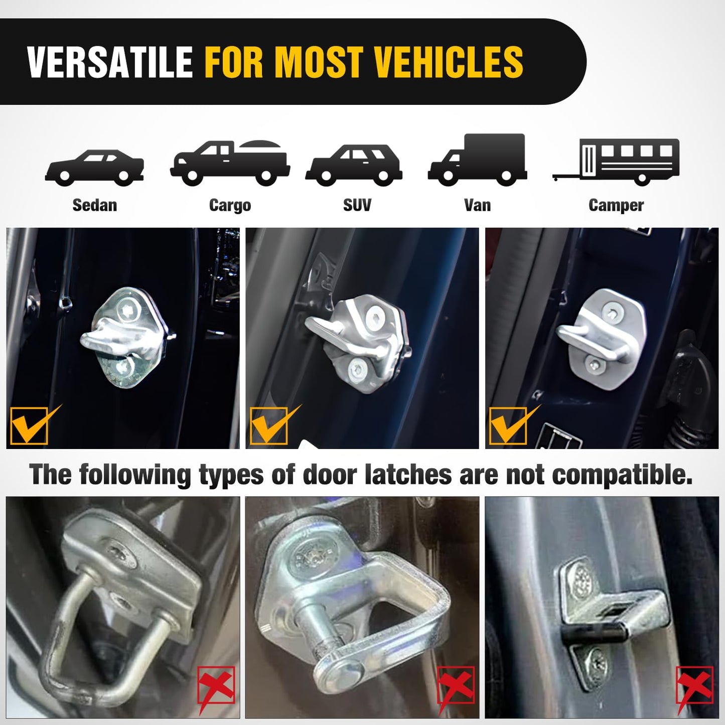 Nilight Car Door Step Universal Aluminum Latch Step for Car Roof Access Portable Folding Car Door Latch Hook Step Multi-Adjustable Both Feet Stand Pedal Max Load 500 Lbs for Truck Suv Vehicles, Orange