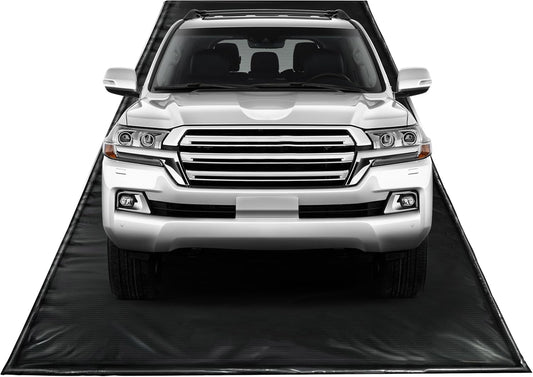 Garage Floor mat for SUV/Truck Containment Garage Car Mat for Snow Mud Rain(8ft 6in x 20ft) Black