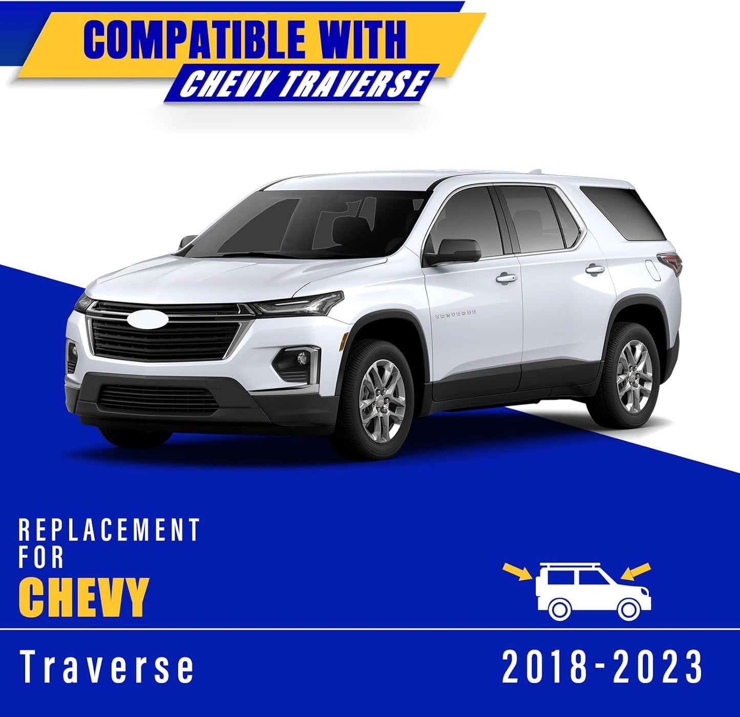 3 wipers Replacement for 2018-2023 Chevy Chevrolet Traverse, Windshield Wiper Blades Original Equipment Replacement - 24"/20"/10" (Set of 3) U/J HOOK