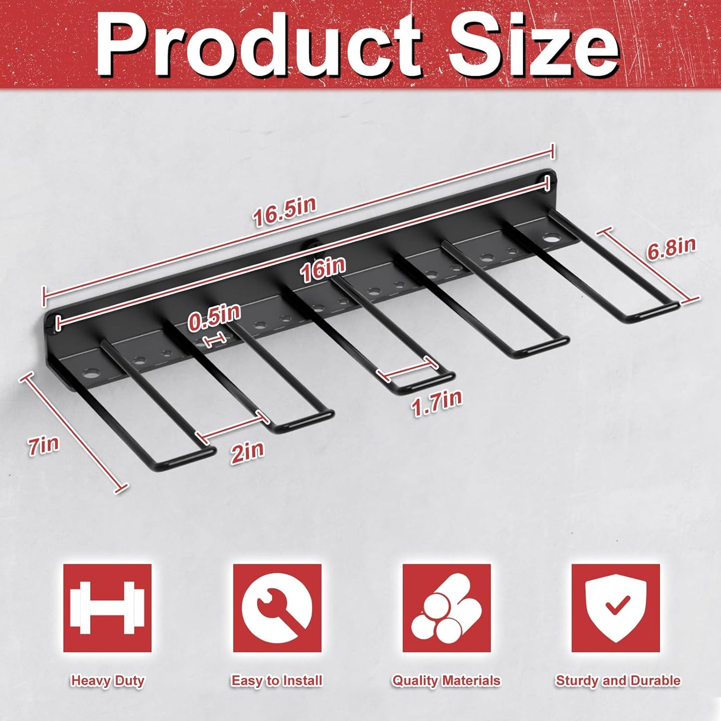 Drill Holder Power Tool Organizer Wall Mount, 4 Cordless Drill Racks with Screwdriver Hole, Heavy Duty Metal Garage Tool Organizer Storage for Tool Room Workshop Basement(1 Tier Black)