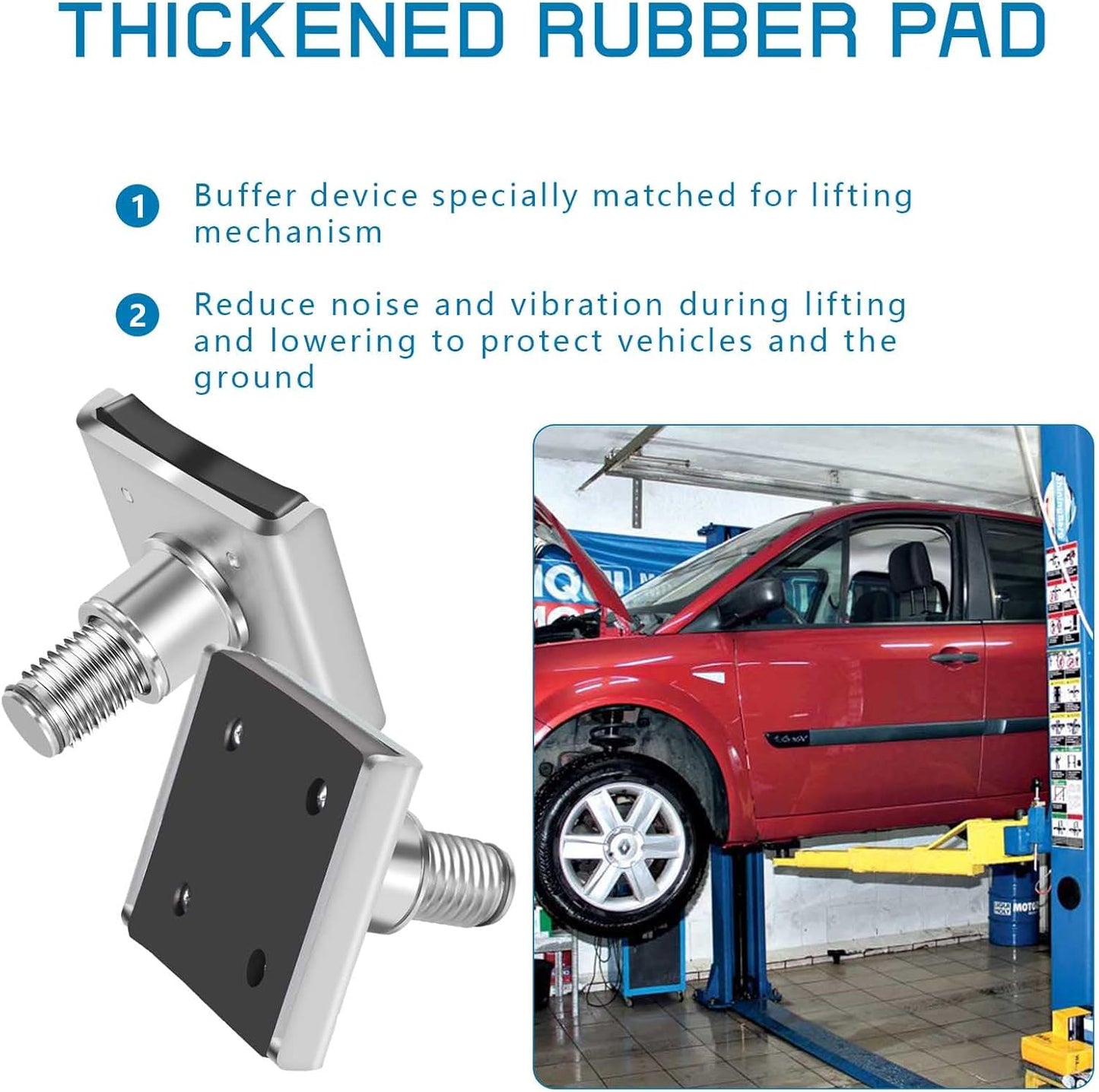 4 Pack Truck Adapter for 2 Post Lift, Hot Dipped Galvanized Steel Lift Pads for Auto/Car/Vehicle, Auto Lift Spin-Up Frame Adapter, Truck Adapter Kit Set for ME & KT Two Post Lifts