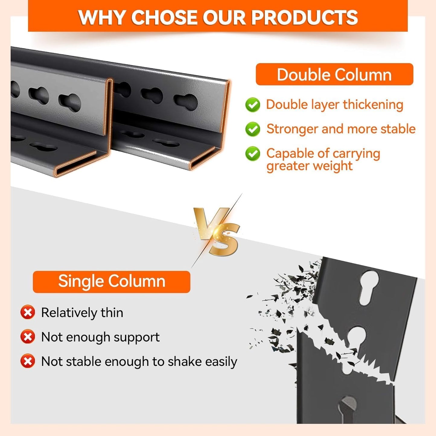 Metal Garage Shelving Unit, Heavy Duty 4-Tier Adjustable Storage Shelf, Steel Shelving,2000 lbs Capacity, Industrial Shelves for Heavy Tools and Equipment (4-Tier 44" H x 16" W x 16" D)