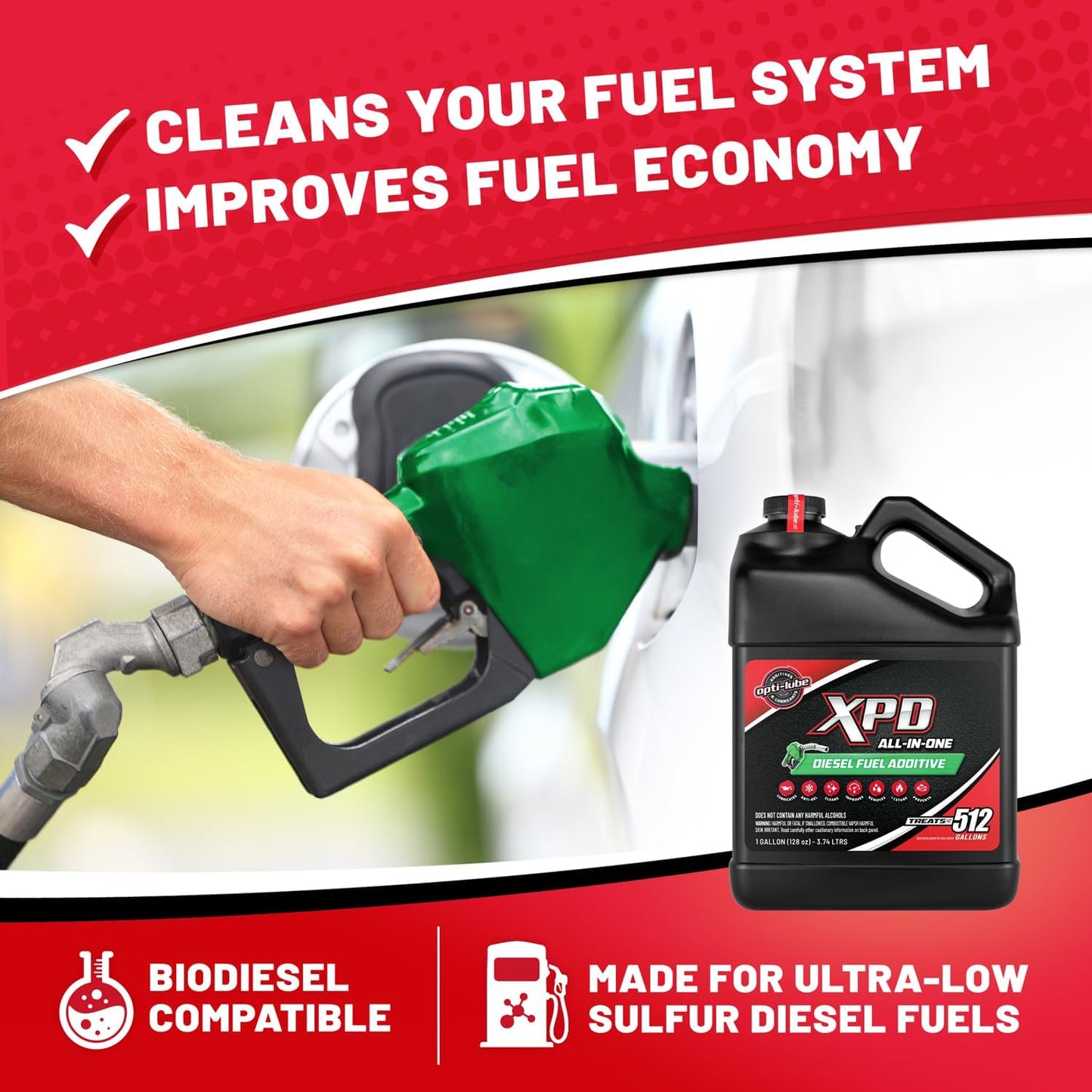 Opti-Lube XPD All-Season Diesel Fuel Additive - Gallon (2 Gallons (Treats 1024 Gallons))