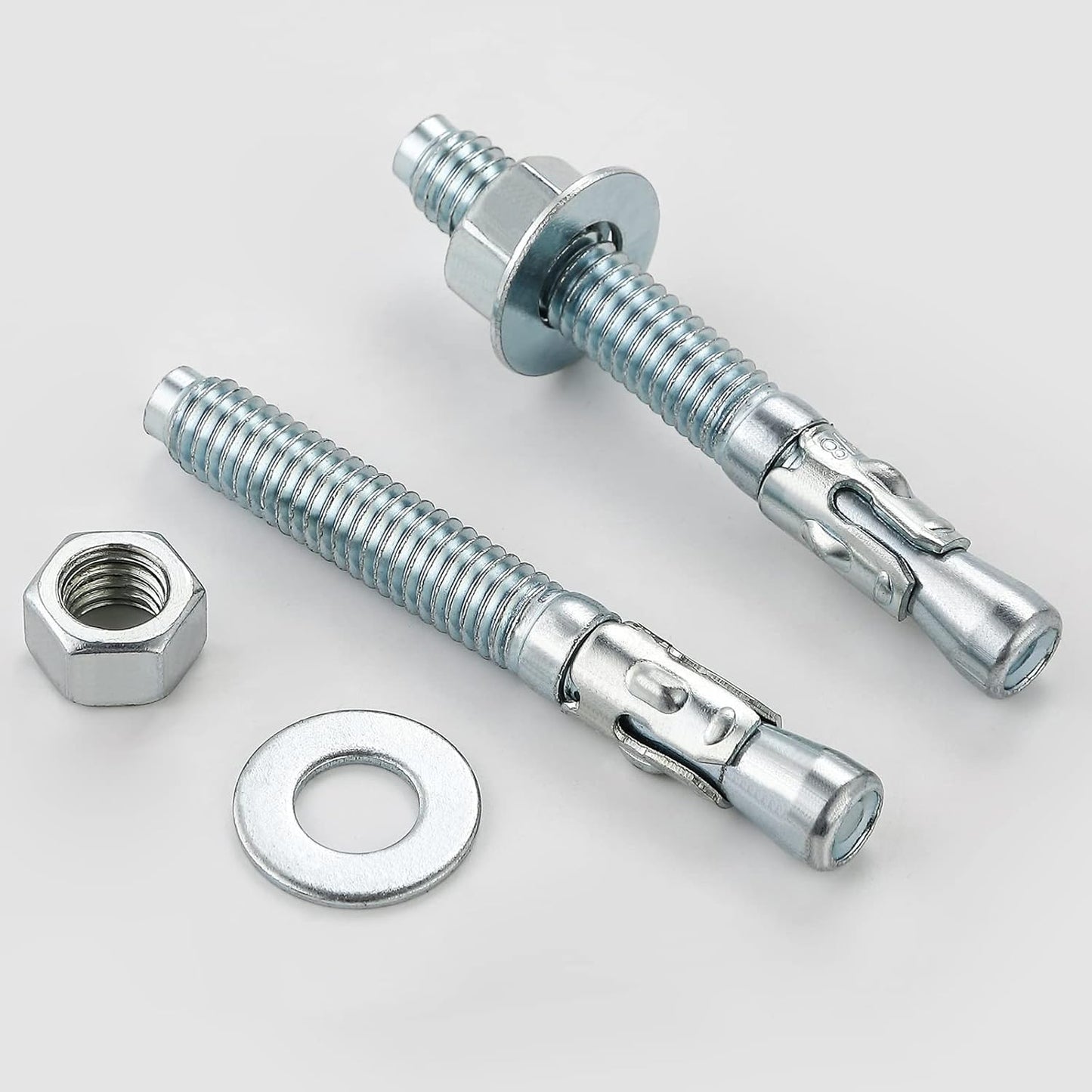 3/8x5" 30Pcs Inch Standard Fasteners for Heavy-Duty Zinc Wedge Anchors for Cement and Concrete