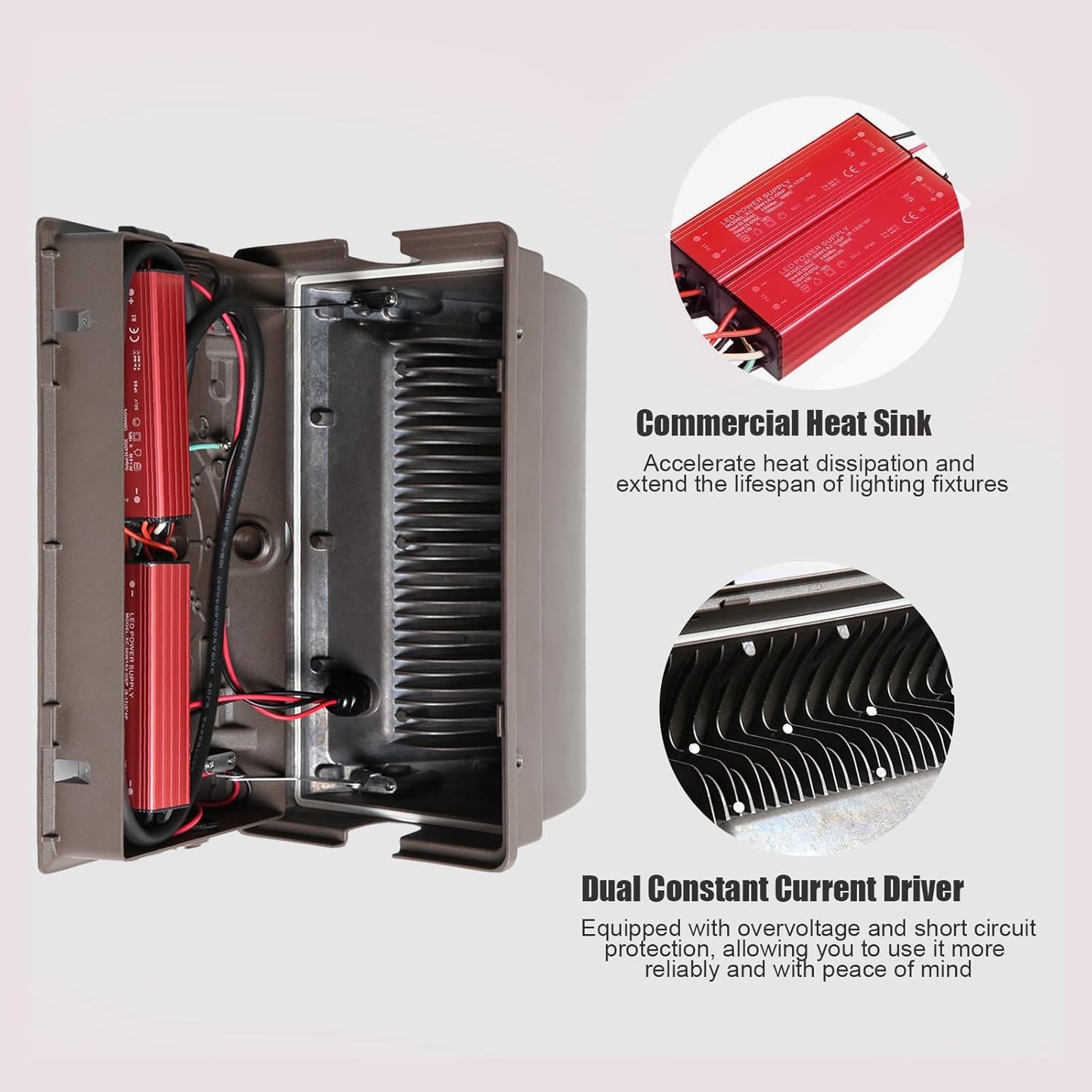 120W LED Wall Pack Lights, Extremely Bright Commercial Outdoor Wallpack, 5000K Daylight IP65 Waterproof Wall Light Exterior Security Lighting for Garage Backyard Parking Lot ﻿