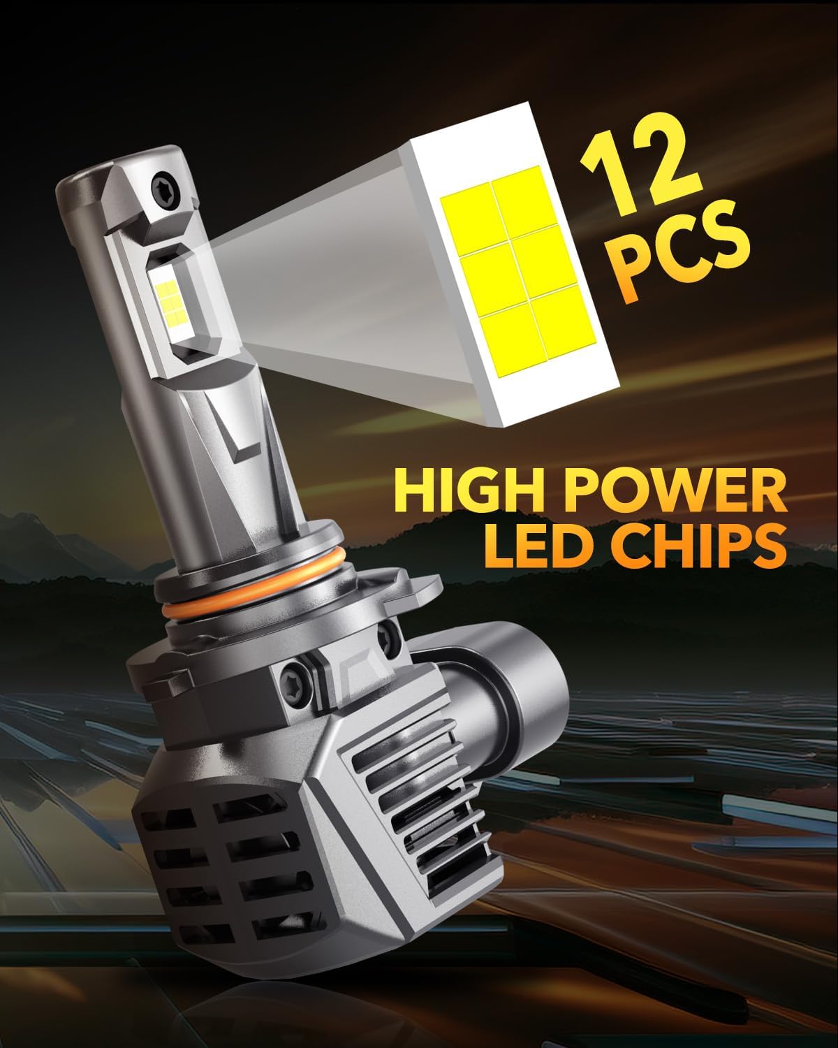 OXILAM 9006 HB4 Fog Light Bulbs, 30000LM 800% Brightness, 6500K Cool White, Plug-and-Play, Canbus Ready, Pack of 2