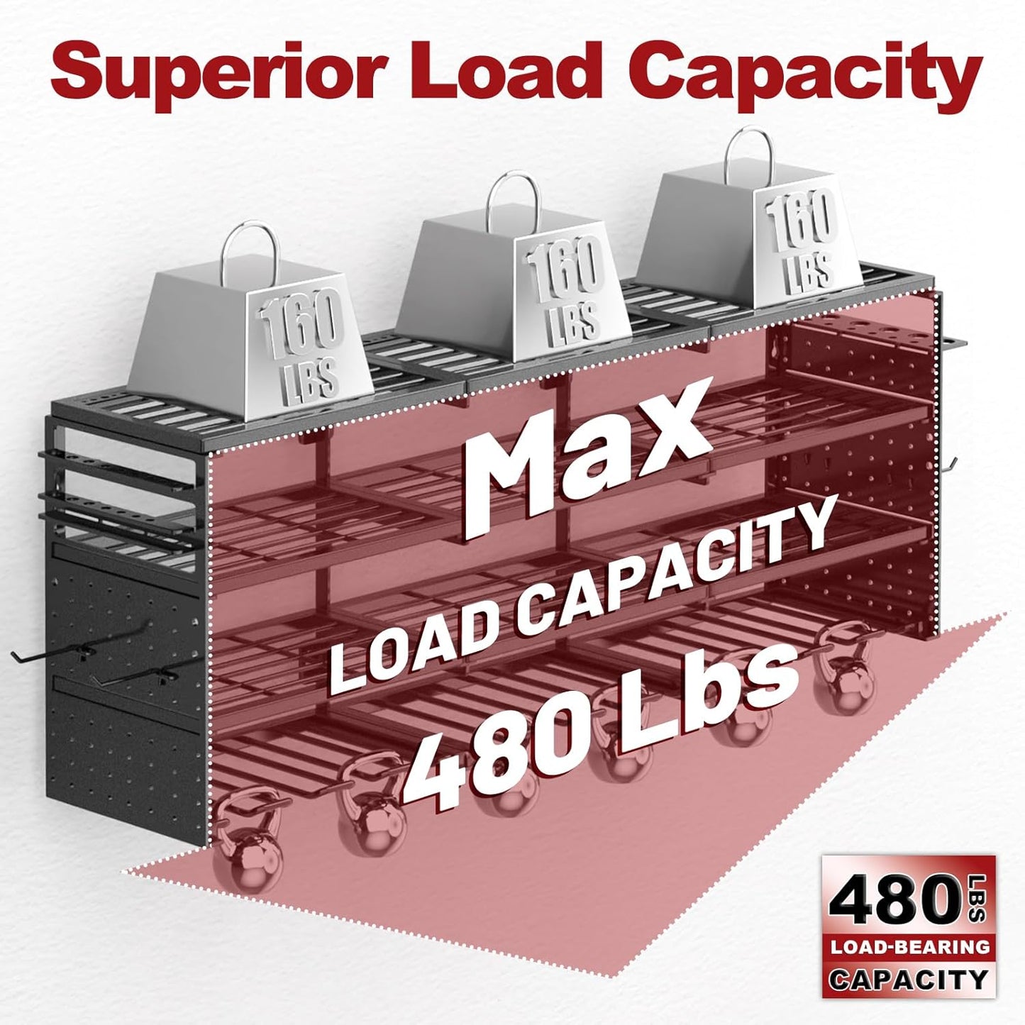 52" W Large Power Tool Organizer Wall Mount -12 Drill Holder for Garage,4 Layer Heavy Duty Power Tool Rack,Tool Organizer Storage for Workshop Garage Basement,Gifts for Men Dad Husband