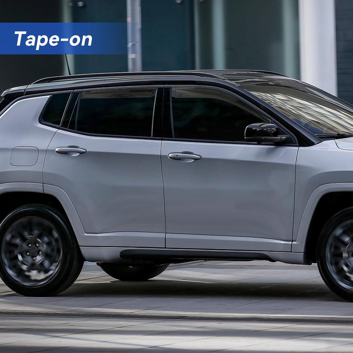 Window Visors Rain Guards for 2017-2025 Jeep Compass, Out-Channel Window Vent Wind Deflectors Visors Shades for 17-25 Compass