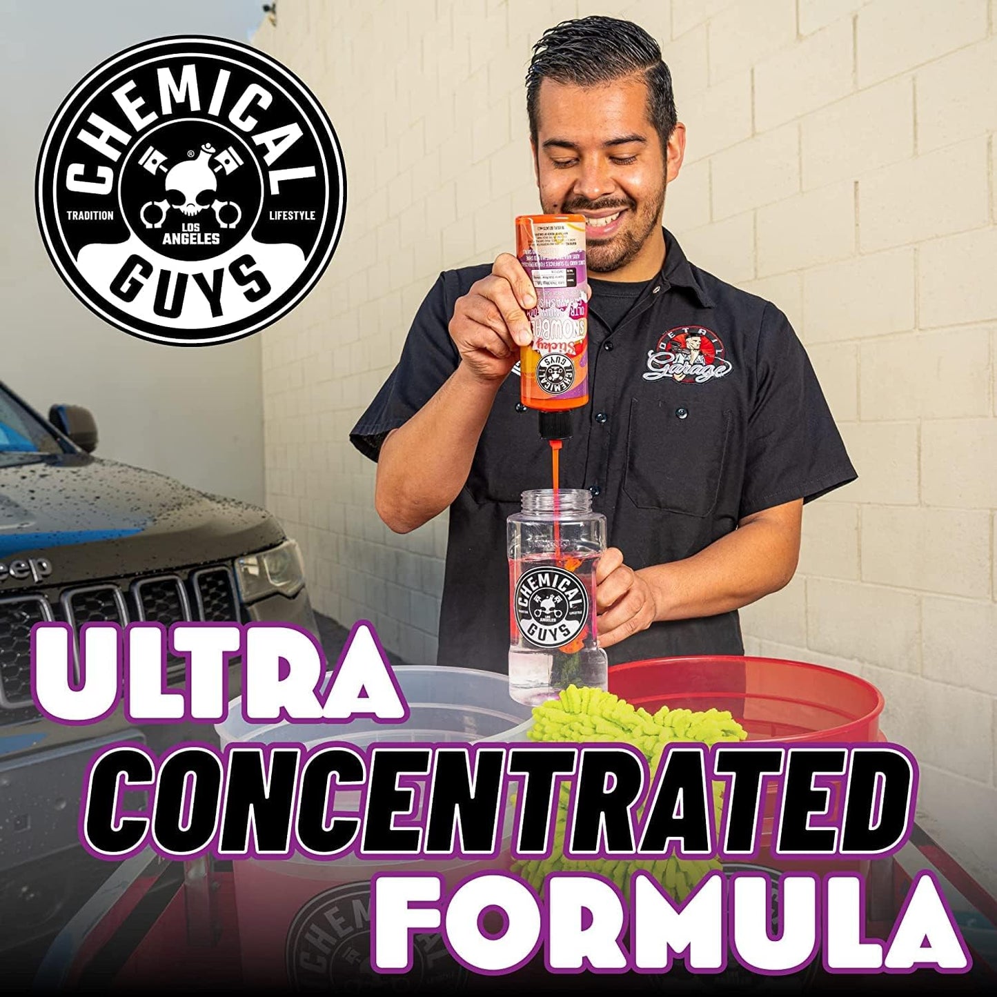 Chemical Guys EQP369 TORQ Professional Snow Foam Cannon Car Wash Snow Foamer + Sticky Snowball Ultra Snow Foam Car Wash Soap 16 fl oz (Safe for Cars, Trucks, SUVs, & More) Works with Pressure Washer