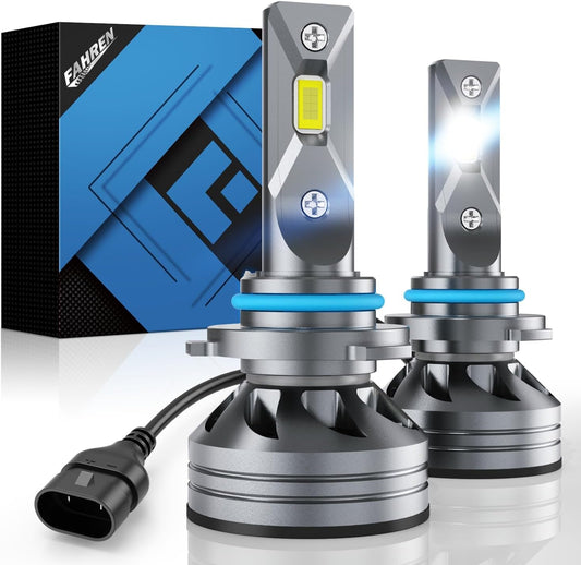 Upgraded HB3/9005 Light Bulb, 40,000LM Super Bright 6500K, 7 Years Long Service Life with Cooling Fan, Real 1:1 Size 9005 Fog Lights, CANbus-Ready Plug and Play, lP68 Waterproof, Pack of 2