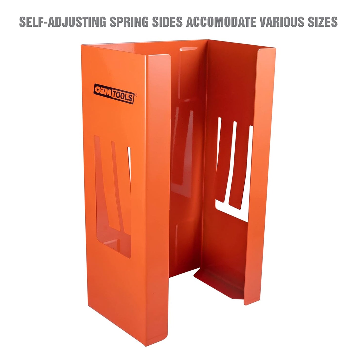OEMTOOLS 23126 Orange Magnetic Glove Dispenser, Disposable Gloves Box Holder, Magnetic Glove Box Holder for Wall Mount
