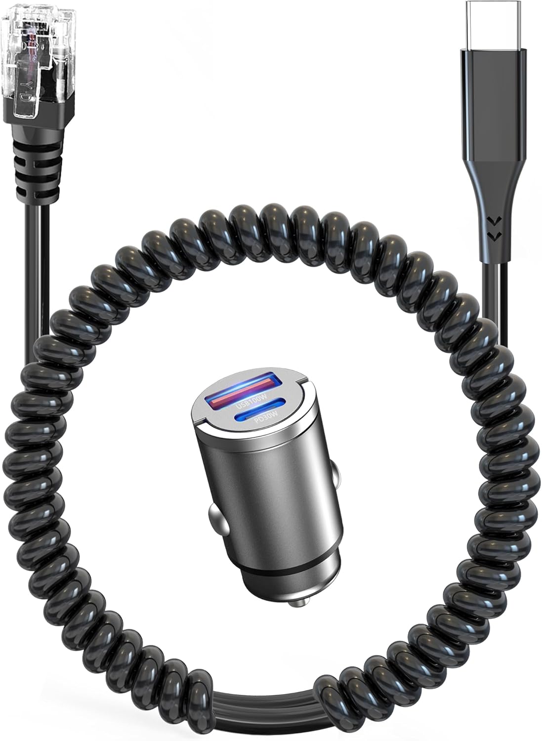 Radar Detector Cable,USB-C to RJ11 Plug Charging Kit,with Automatic Recognition and Matching Voltage Function,for Escort Max360 Unide Beltronics Cob'r'a DualPro 360 Radenso XP etc Radar Detector