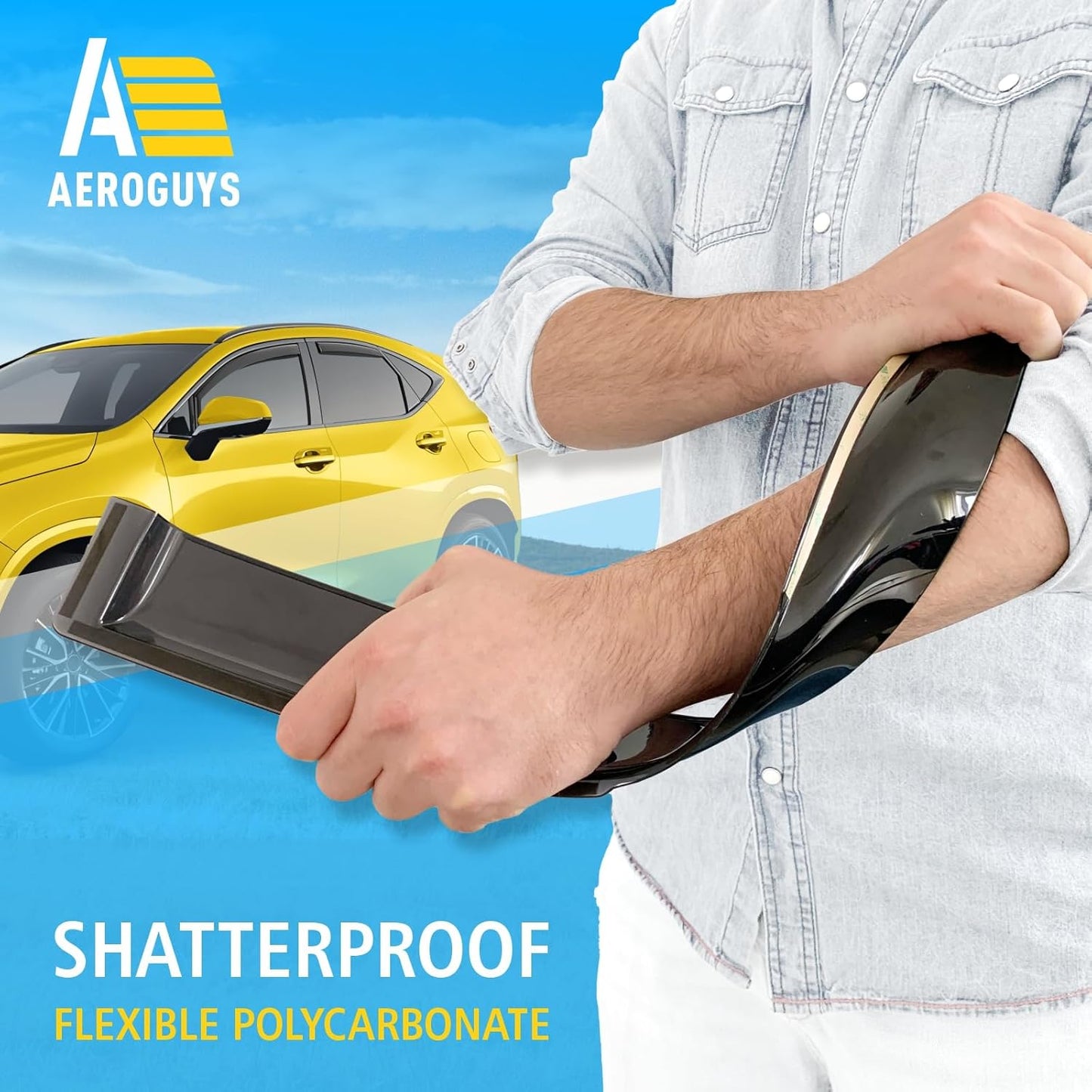 Extra Durable Window Deflectors in-Channel Window Visors Rain Guards Fit for NX 2022-2025, Sun Visors, Wind Vent for Shades, Exterior Car Accessories - 4 pcs. AG0861