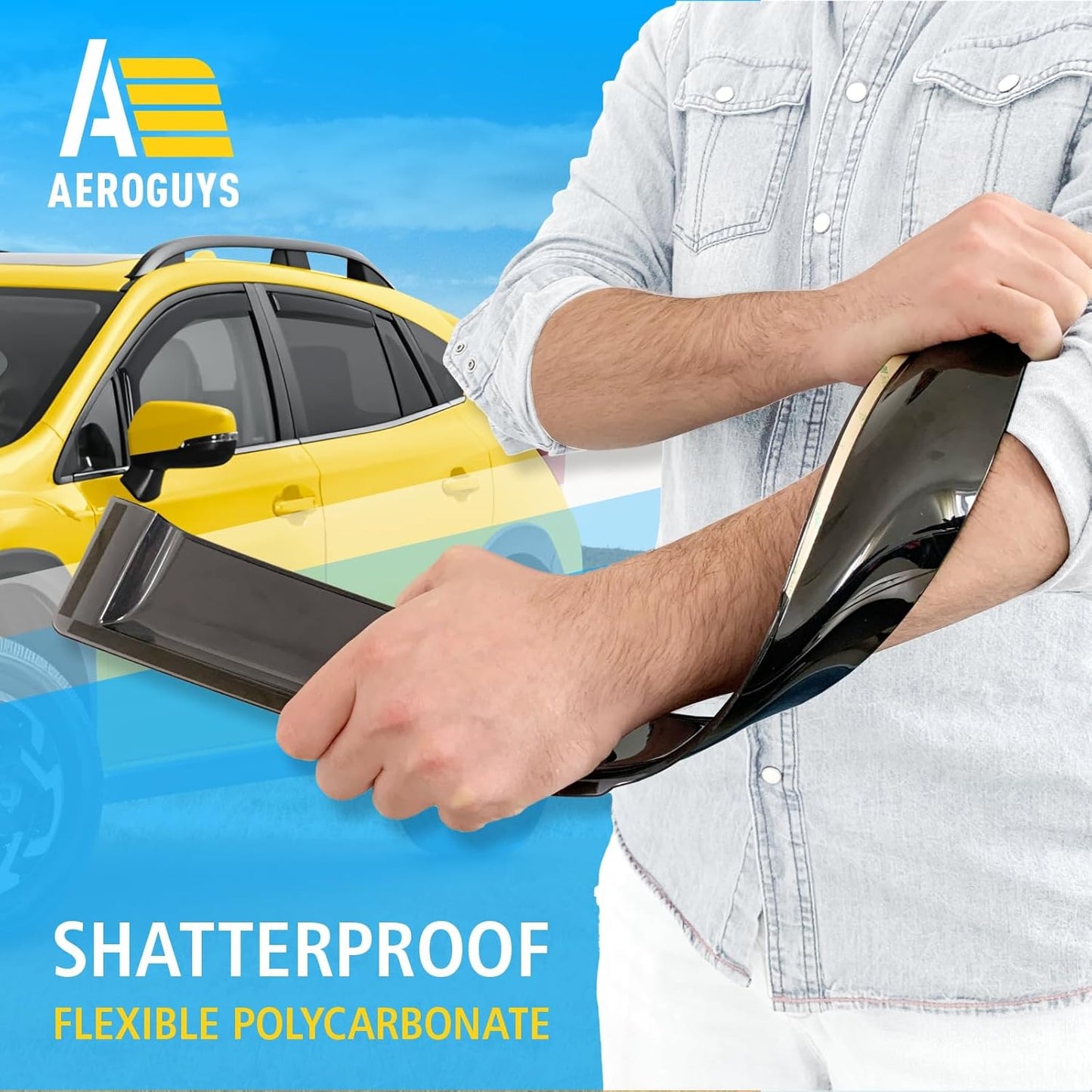 Extra Durable Window Deflectors in-Channel Window Visors Rain Guards Fit for XV Crosstrek 2018-2023, Sun Visors, Wind Vent for Shades, Exterior Car Accessories - 4pcs. AG0837