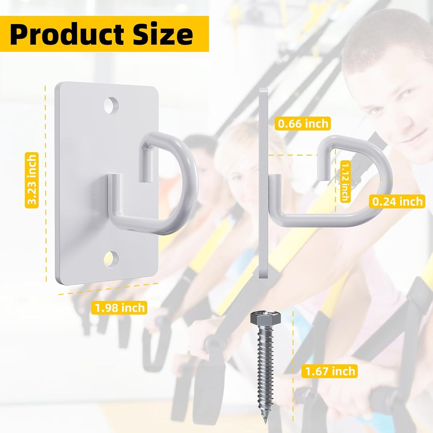 Resistance Band Wall Anchors System, Wall Mount Workout Anchors for Exercise Bands