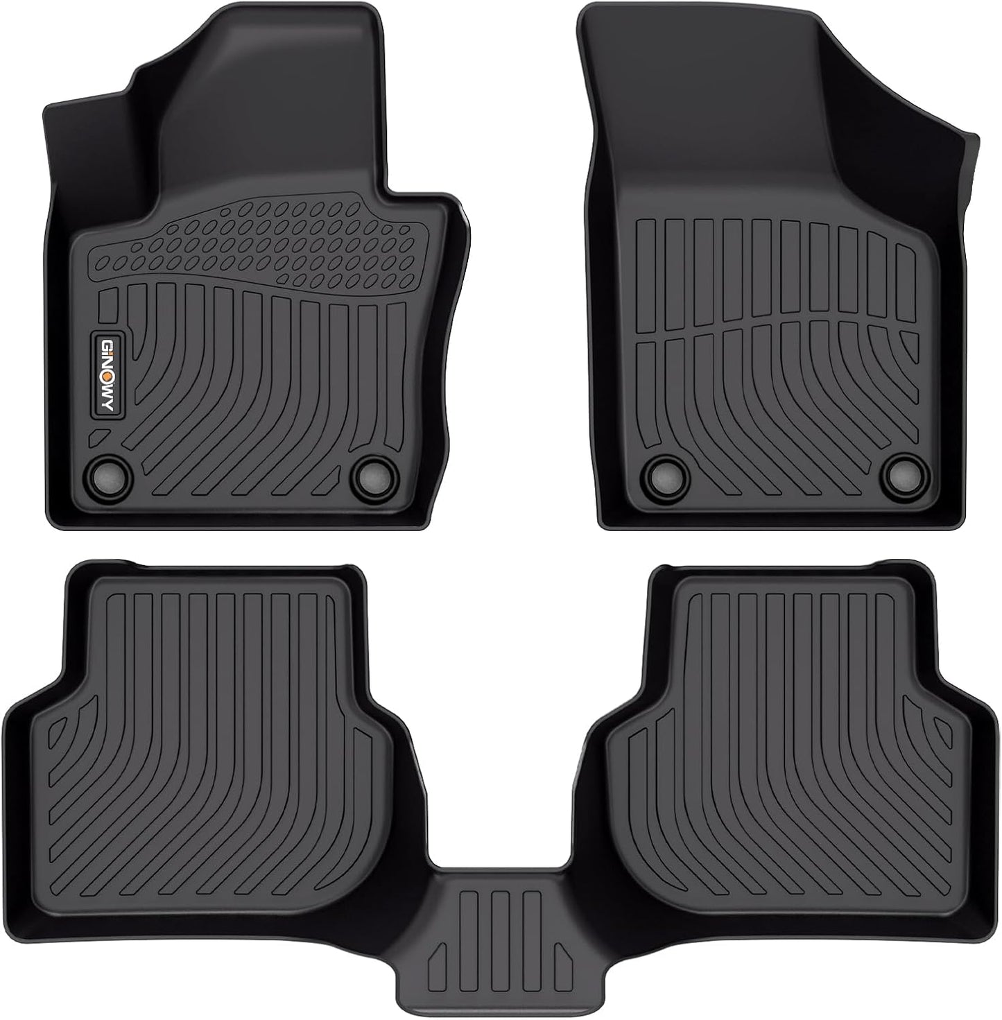 GINOWY-Floor Mats for Volkswagen VW Jetta 2012-2018 丨TPE All Weather Car Mat for VW Jetta Floor Liners Mat Custom Fit for Jetta Accessories Without Cargo Trunk Mat Trunk Liner