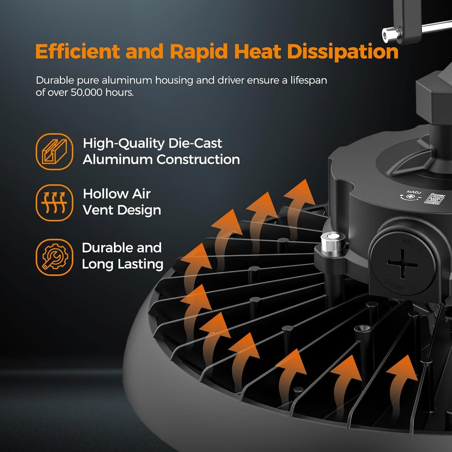 High Bay Lights LED UFO Light 240W LED Shop Lights 6000K IP65 Commercial Bay Lighting Fixture 43200 LM Super Bright, 5ft Cable Plug & Play for Warehouse Factory Garage Workshop Barn 1 Pack