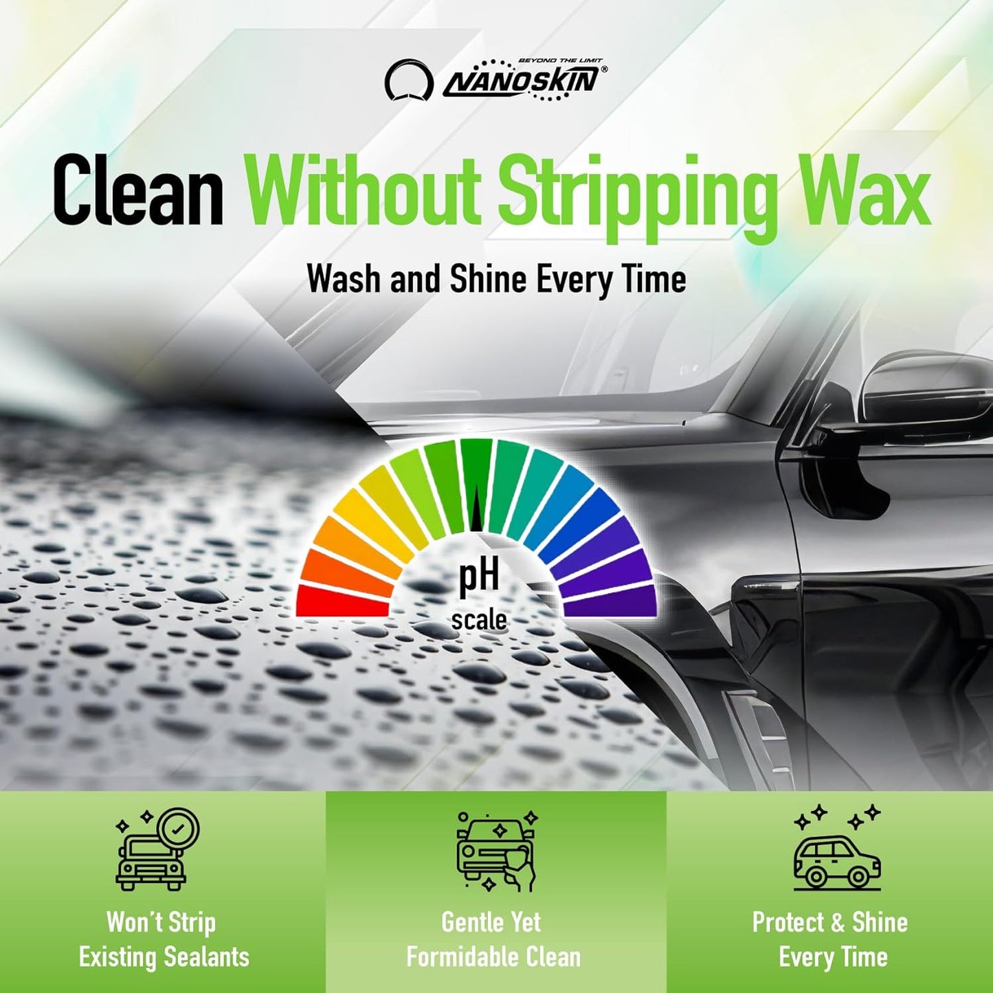 Nanoskin BUBBLE BATH Foaming Car Wash Shampoo 55 Gallons - Works with Foam Cannon, Foam Gun, Bucket Washes, Car Soap for Pressure Washer | For Car, Truck, Motorcycle, RV & More | Green Apple Scented