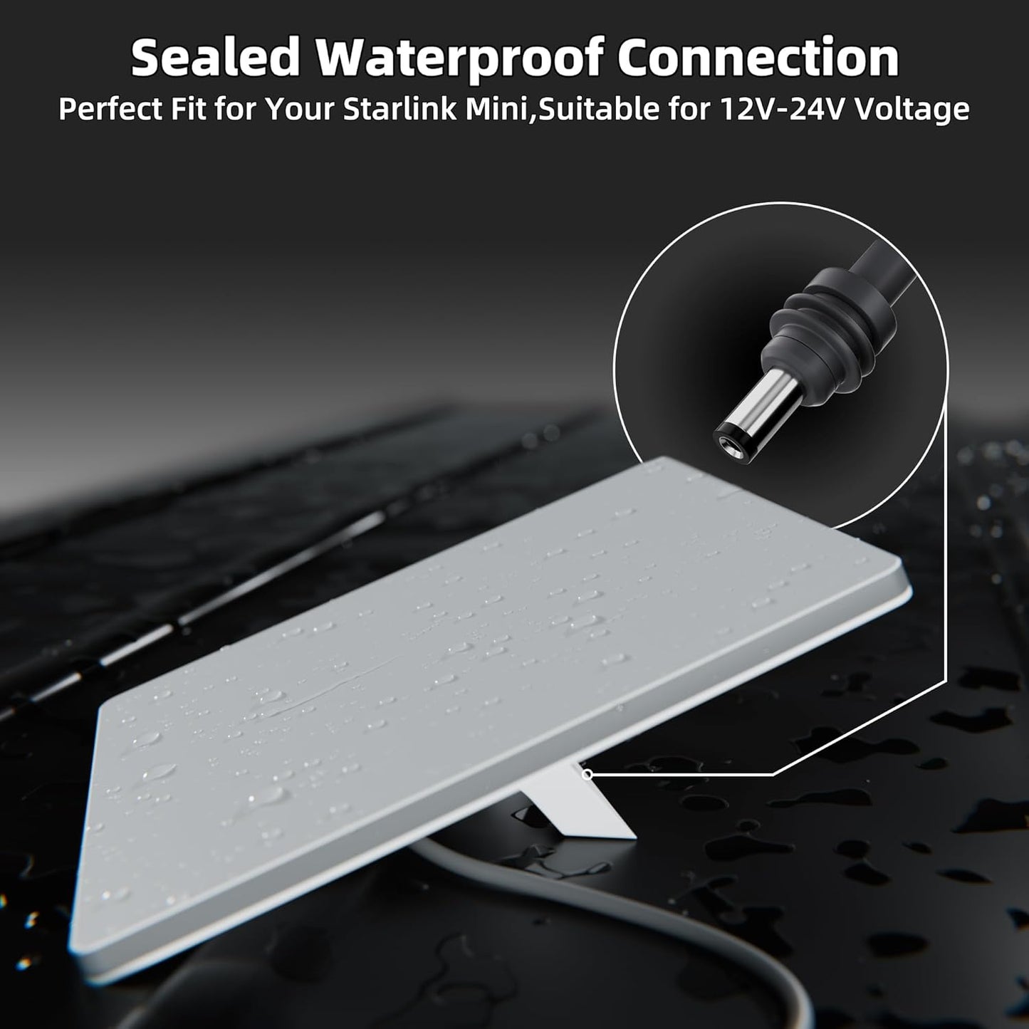 Starlink Mini Power Cable 10FT/3M Cigarette Lighter Adapter, Car Charger 12V-24V DC Power Cord for Starlink Mini, Direct to Cigarette Lighter, DC Male to Lighter Plug for Vehicle Use