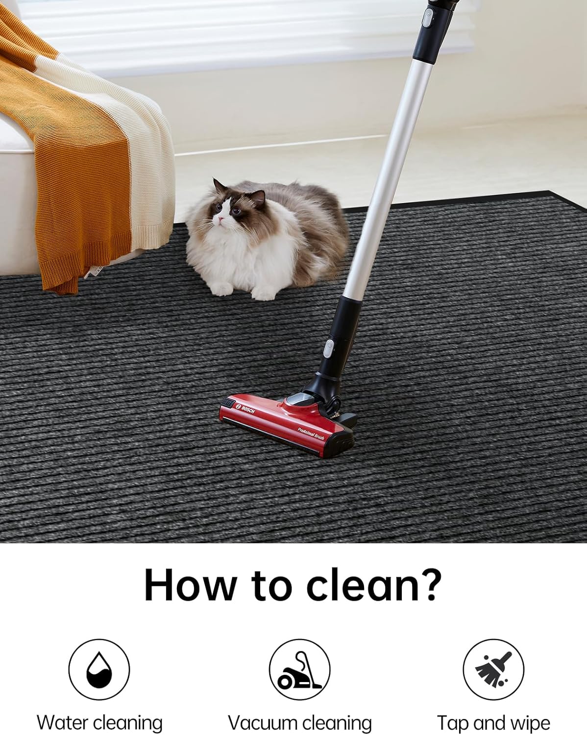 Urban Vista 3' x 10' Commercial Grade Striped Brush Step Entrance Mat, Vinyl Backing, Heavy Duty Indoor Outdoor Door Mat