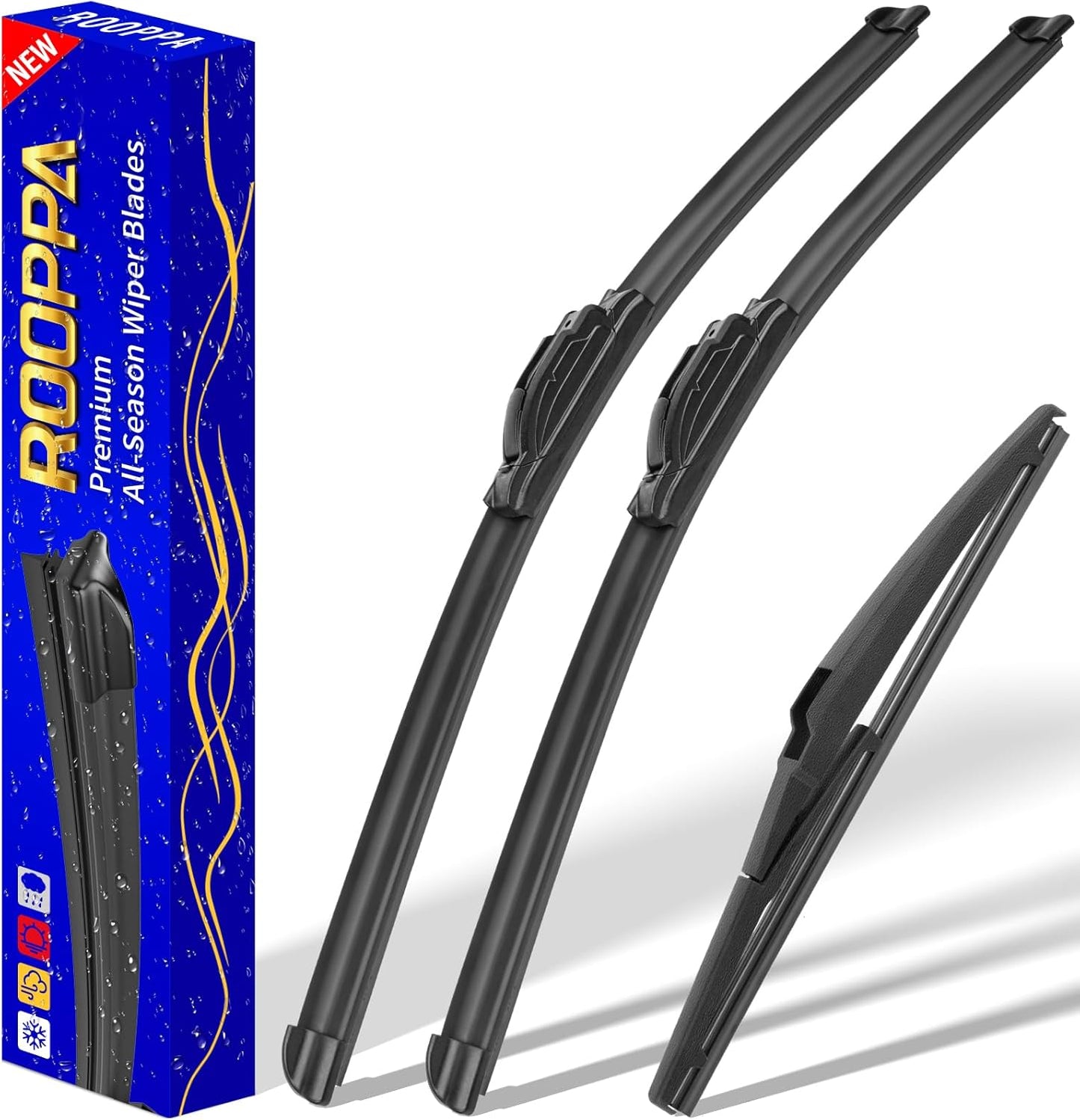 3 wipers Replacement for 2012-2017 Toyota Prius V, Windshield Wiper Blades Original Equipment Replacement - 26"/19"/11" (Set of 3) U/J HOOK