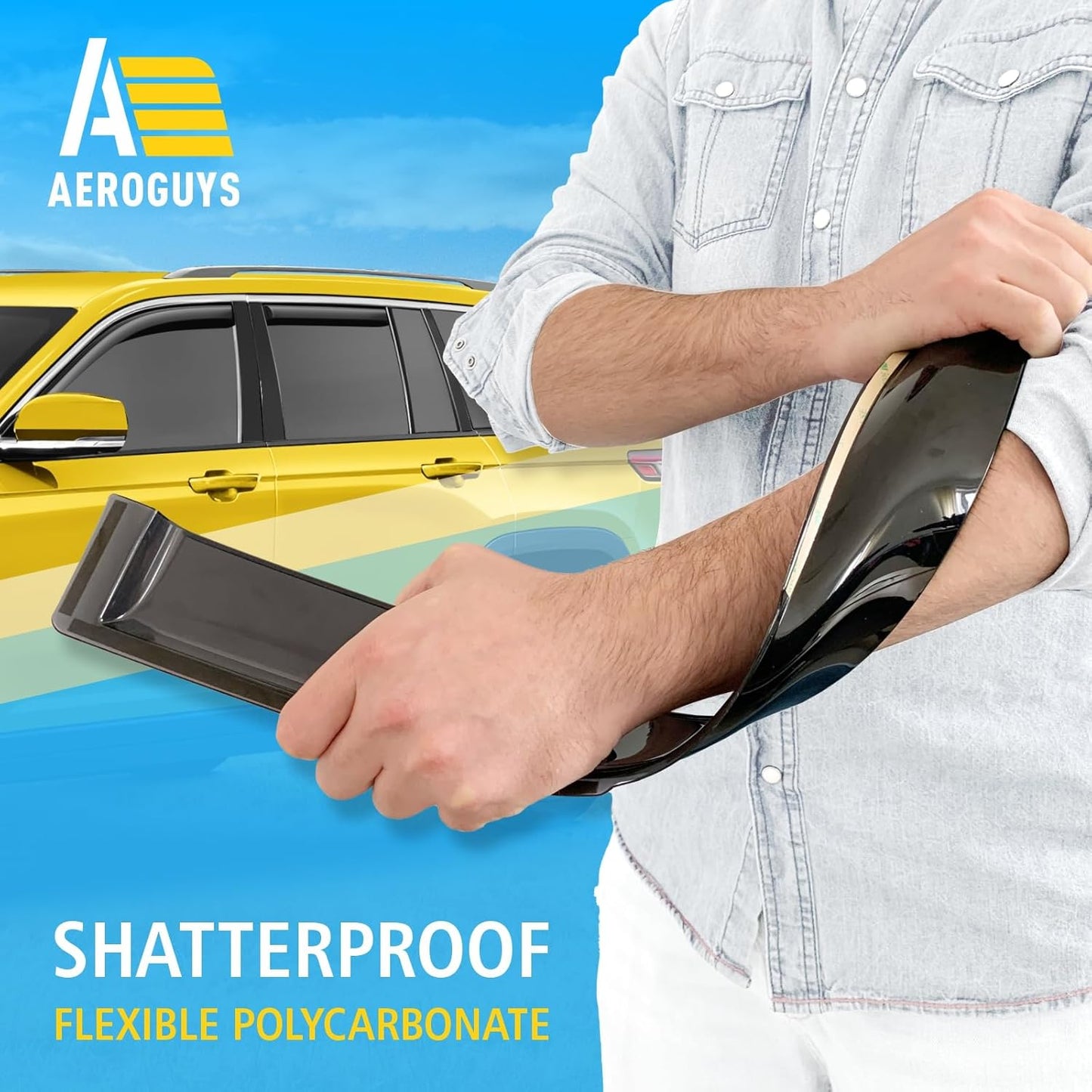 Extra Durable Window Deflectors in-Channel Window Visors Rain Guards Fit for Jeep Grand Cherokee 2022-2025, Sun Visors, Wind Vent for Shades, Exterior Car Accessories - 4pcs. AG0844