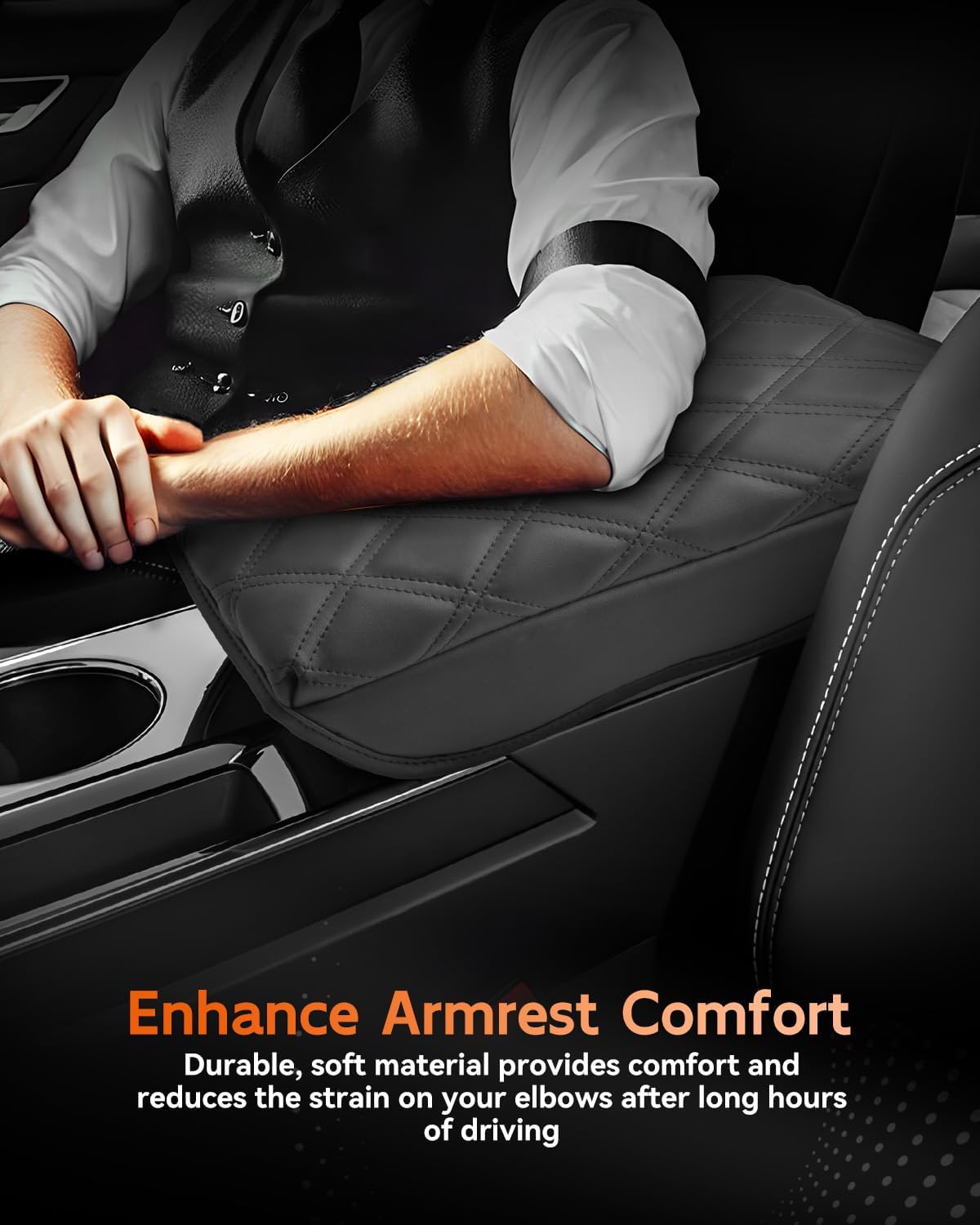 CDEFG for Chevrolet Equinox 2025 2026 Center Console Cover Armrest Box Cover for Chevy Equinox (LT, RS, Activ) Accessories Arm Rest Protector NOT for Equinox EV