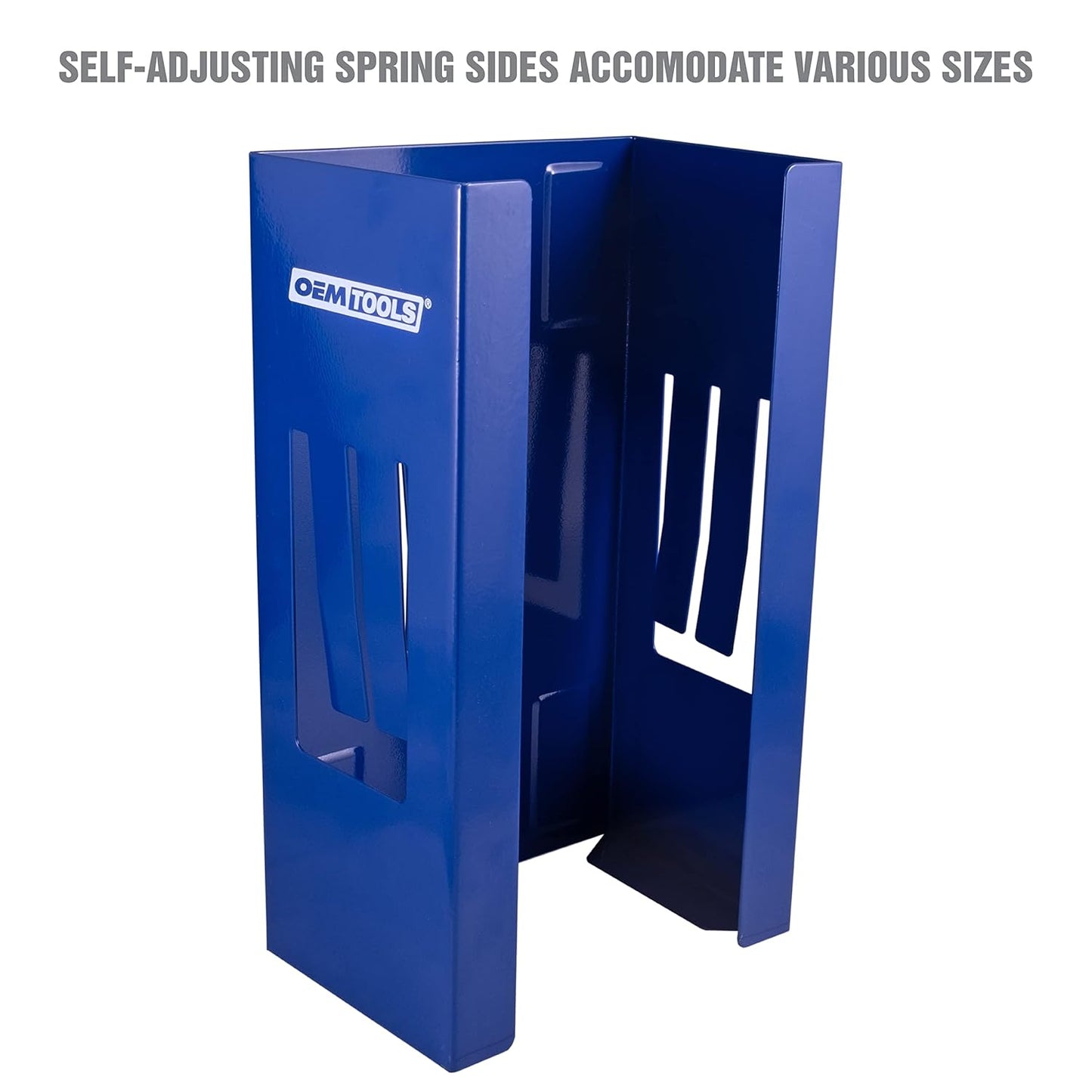 OEMTOOLS 23124 Blue Magnetic Glove Dispenser, Disposable Gloves Box Holder, Magnetic Glove Box Holder for Wall Mount